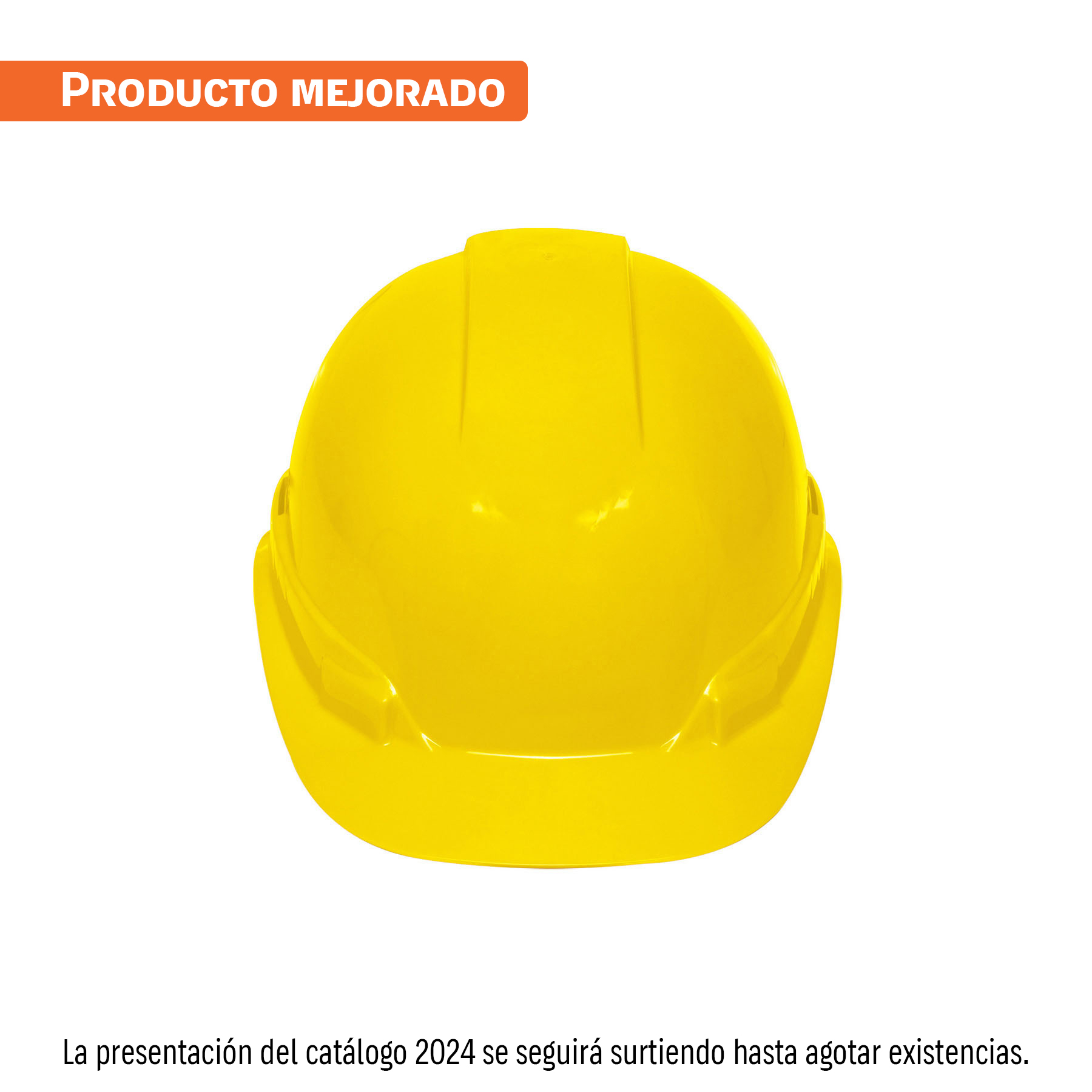 Casco de Seguridad Ventilado, Ajuste de Matraca - Amarillo