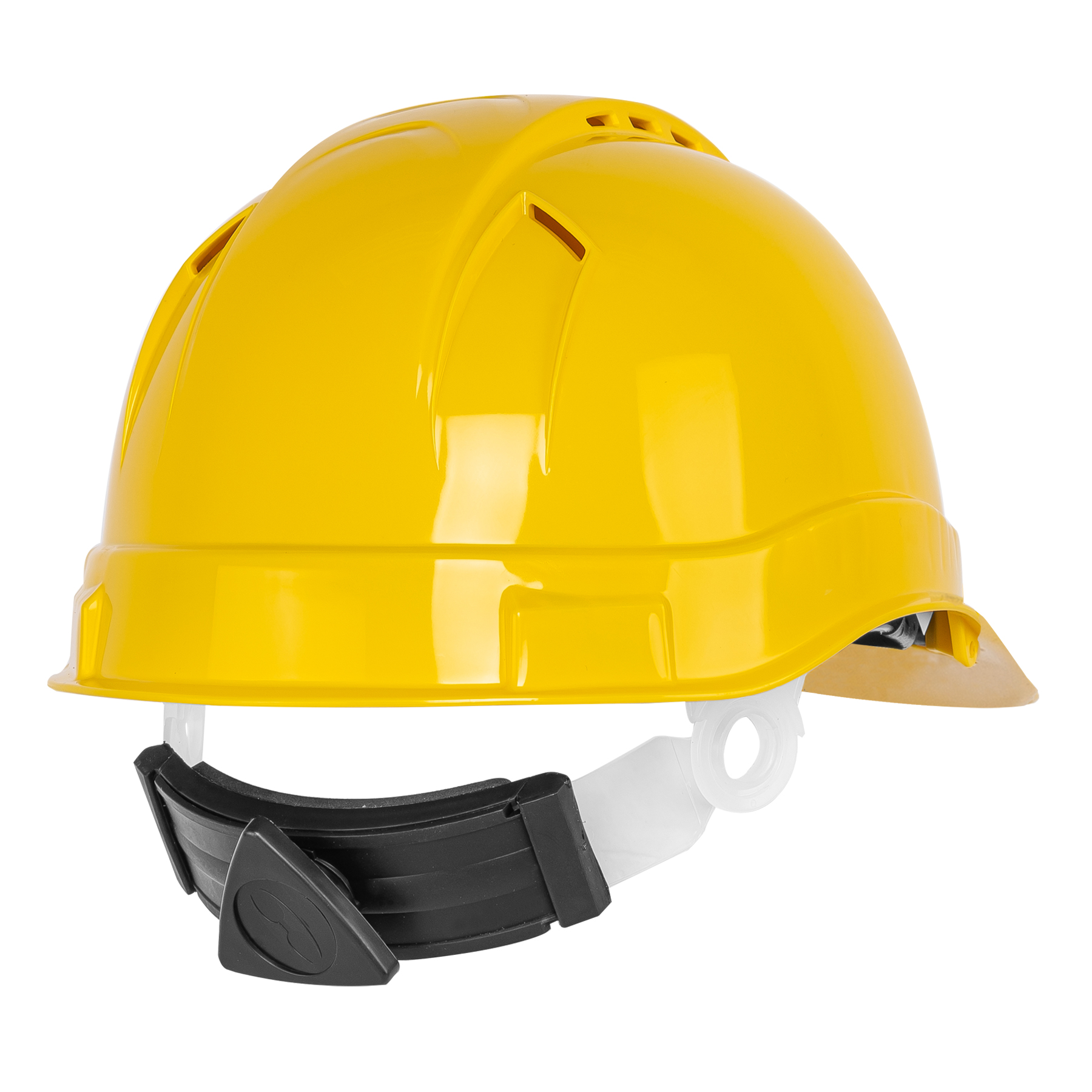 Casco de Seguridad Ventilado, Ajuste de Matraca - Amarillo - Image 2