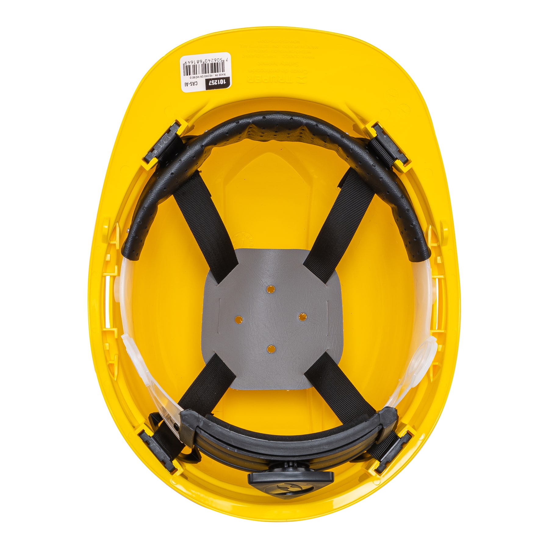 Casco de Seguridad Ventilado, Ajuste de Matraca - Amarillo - Image 3