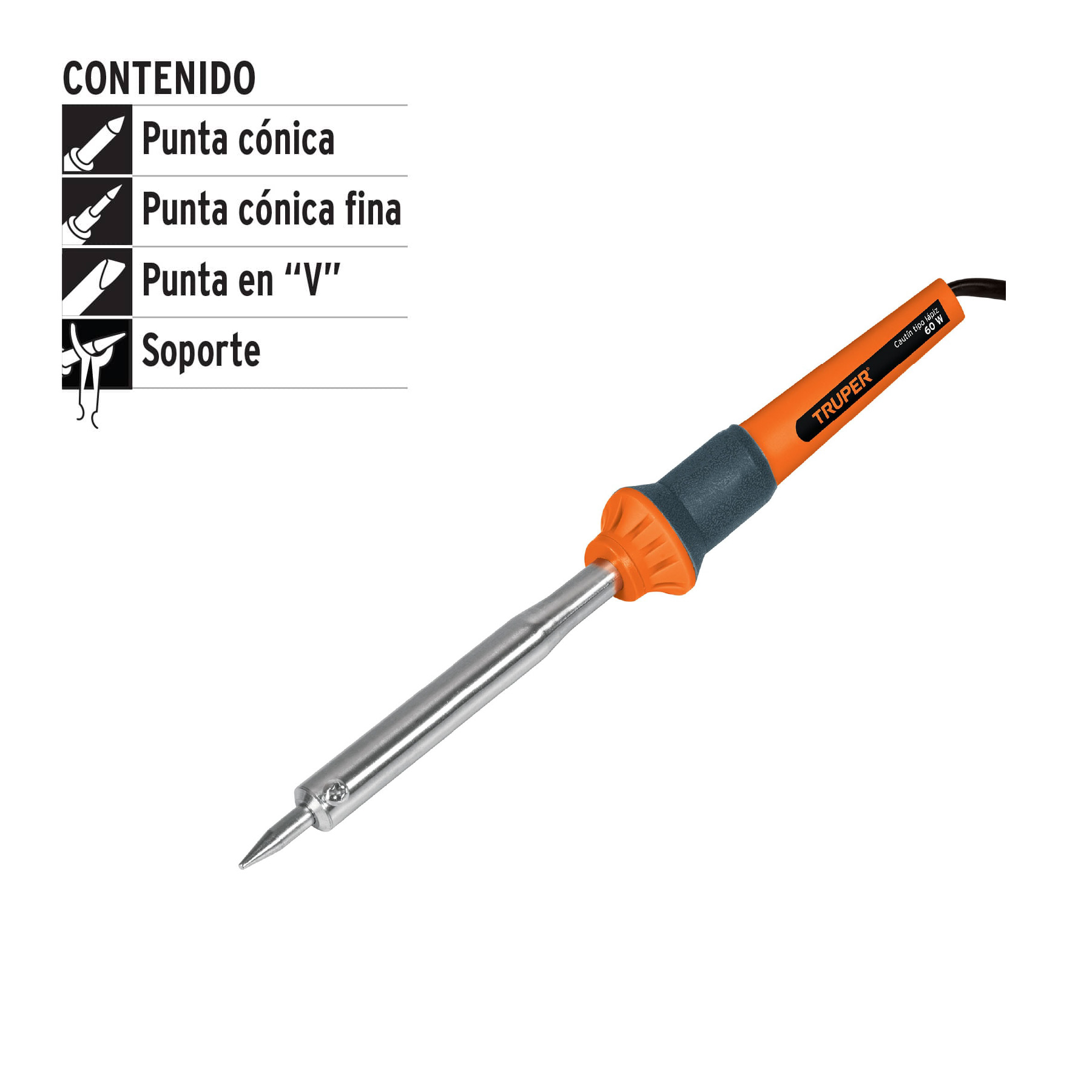 Cautín Tipo Lápiz para Trabajo Pesado, Truper - 60 W - Image 2