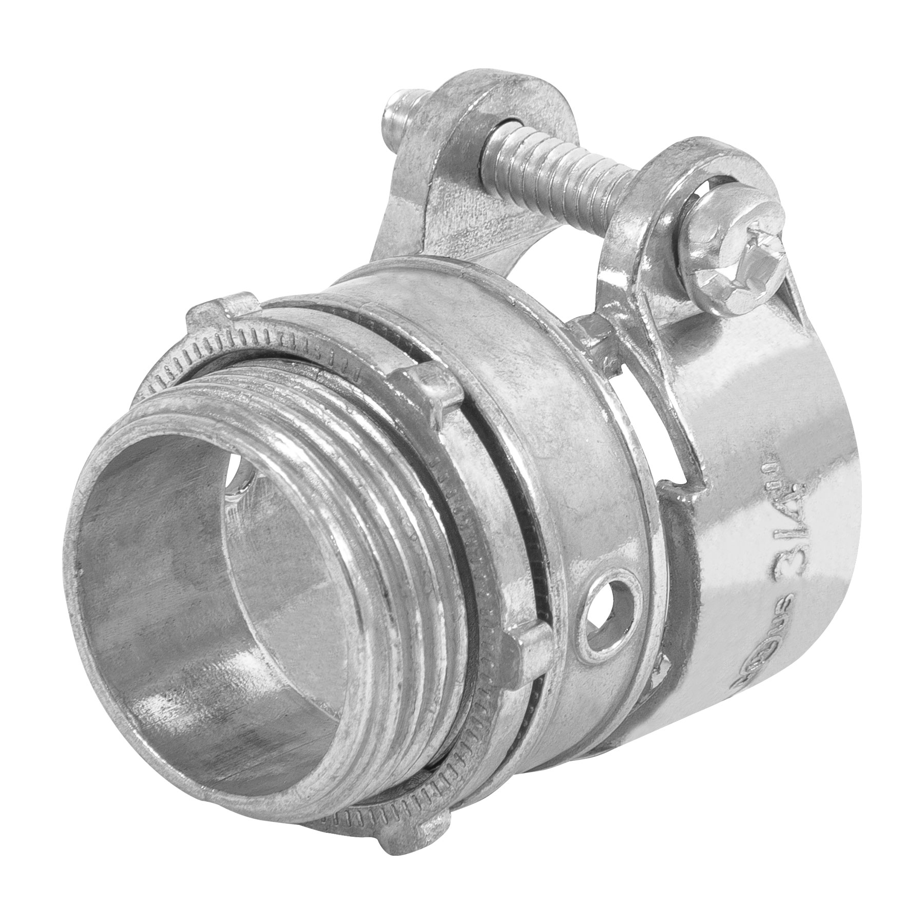 Conector Recto para Tubo Flexible Metálico, Volteck - 3/4 Pulgadas