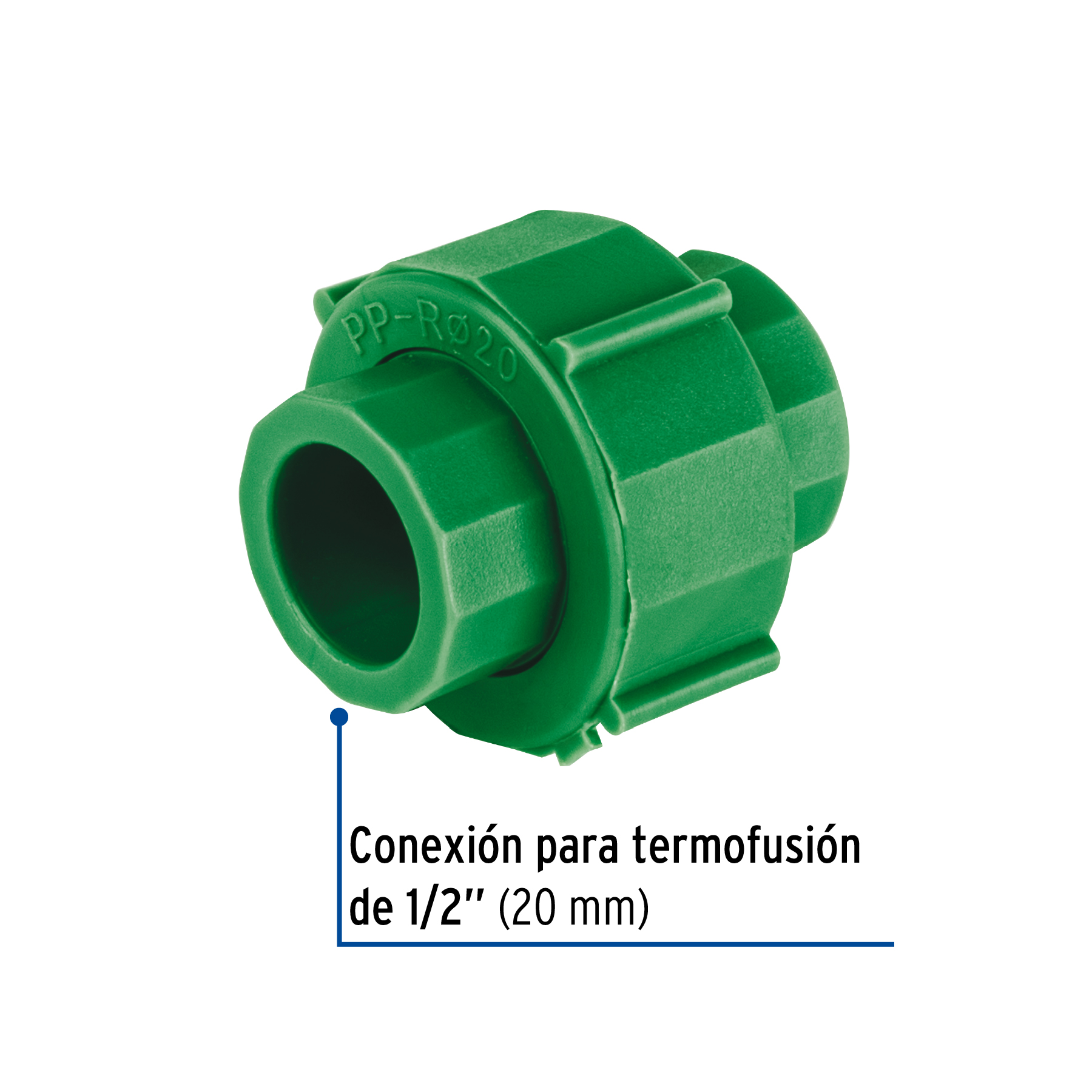 Tuerca Unión PPR, Plástica, Foset - 1/2 Pulgadas - Image 2