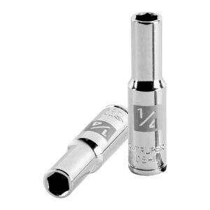 Dado Largo de  1/4 Pulgadas, 6 Puntas, Cuadro 1/4", Truper