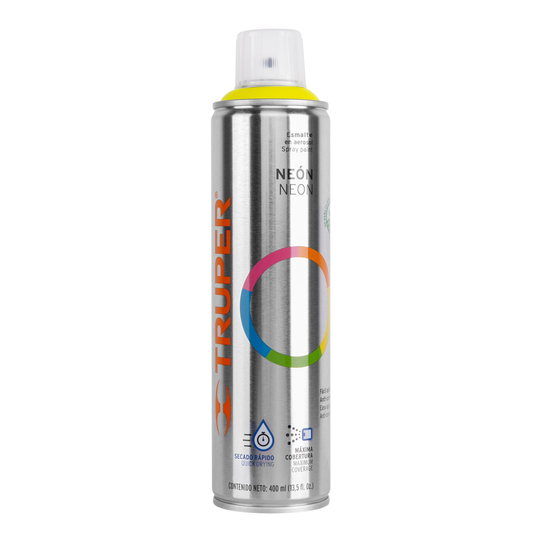 Pintura en Aerosol, Neón, Bote Esbelto - 400 Ml - Amarillo