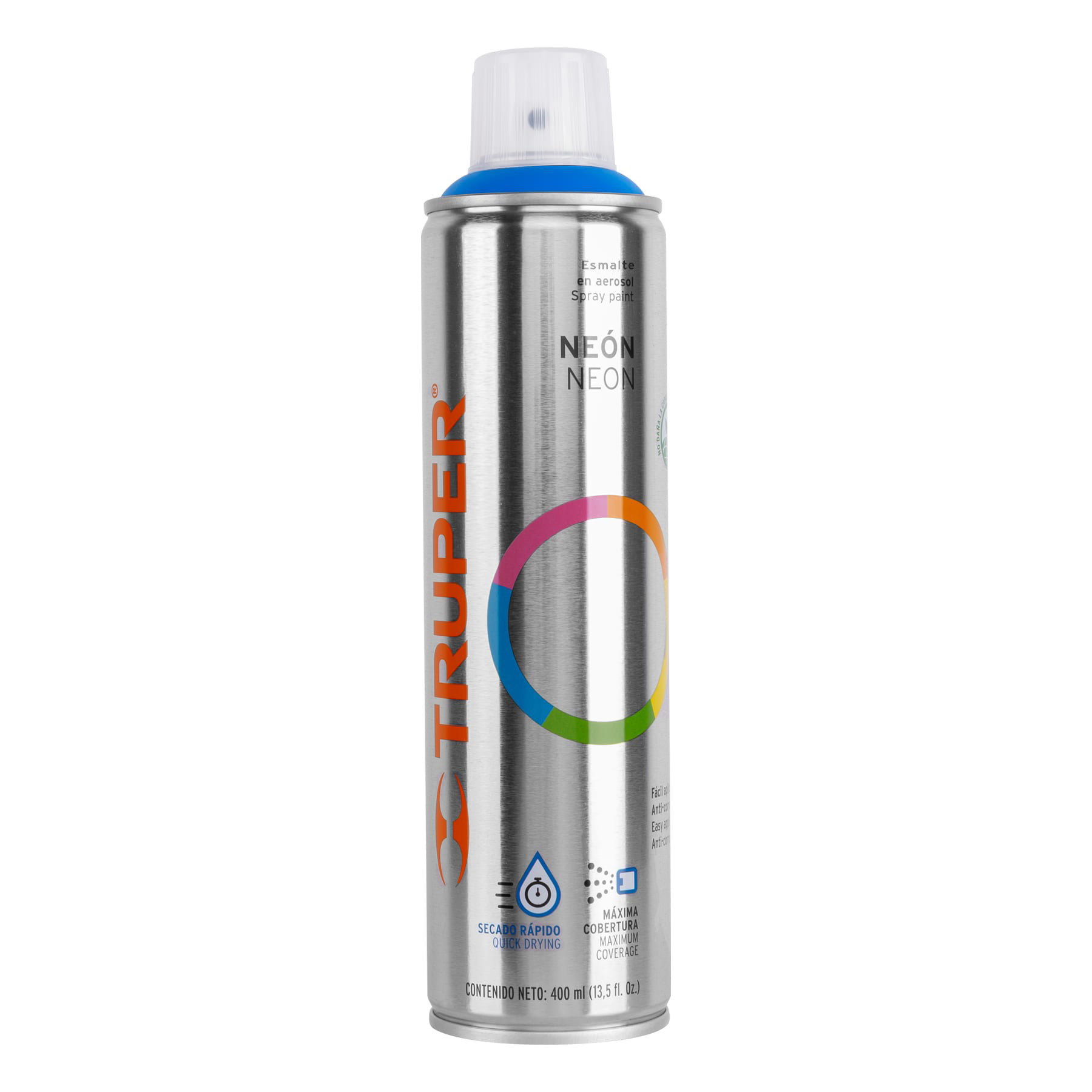 Pintura en Aerosol, Neón, Bote Esbelto - 400 Ml - Azul