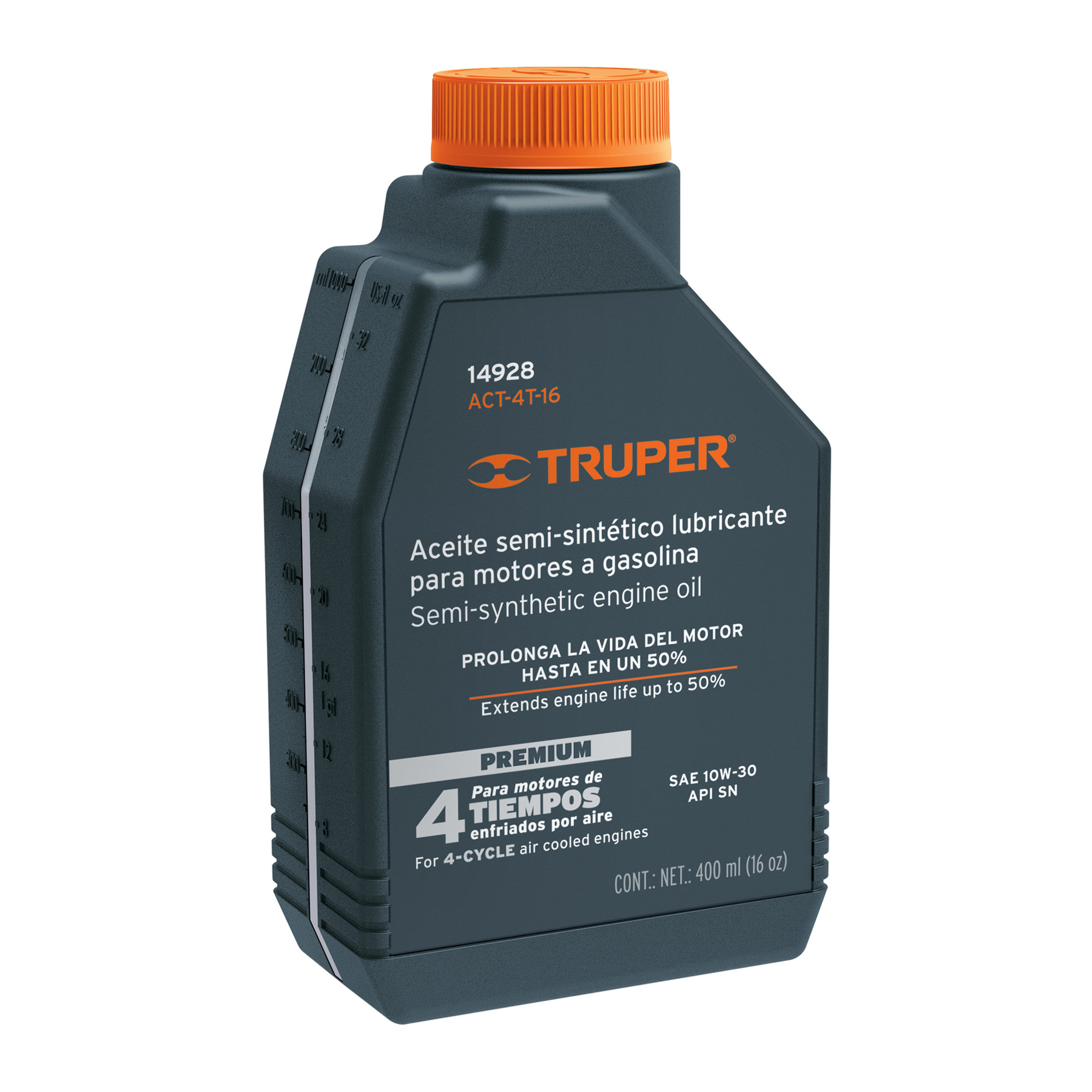ACEITE SEMI-SINTÉTICO, 4 TIEMPOS, 400 ML (14 OZ), TRUPER