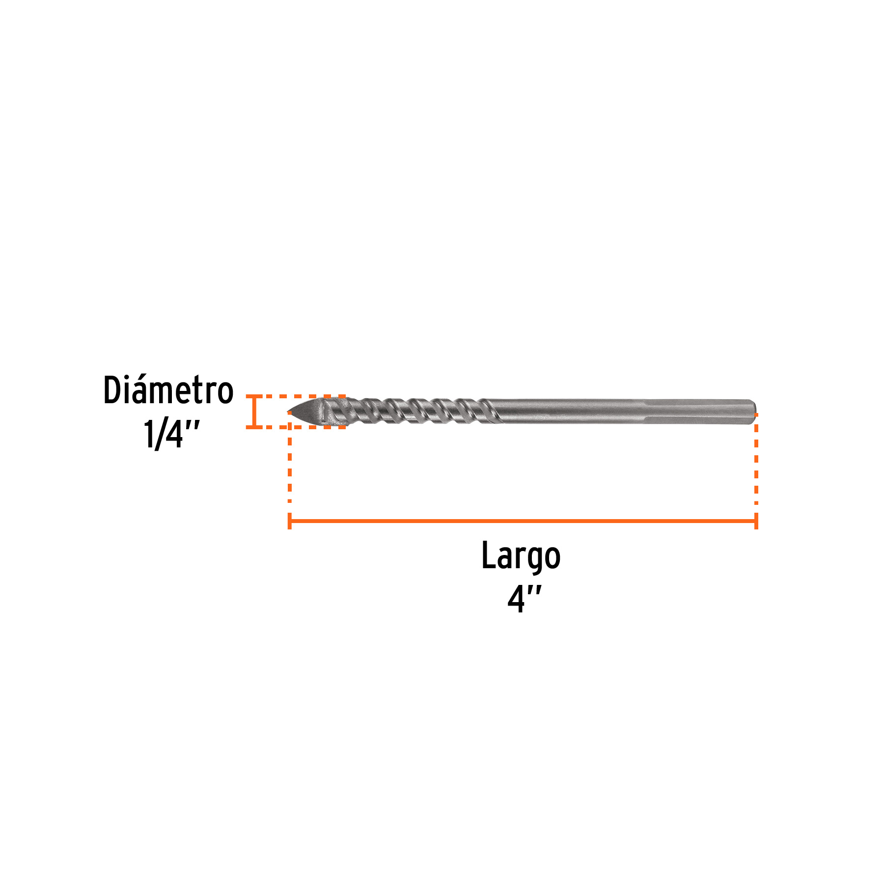 Broca para Vidrio y Azulejo 1/4", Truper Expert - Image 2