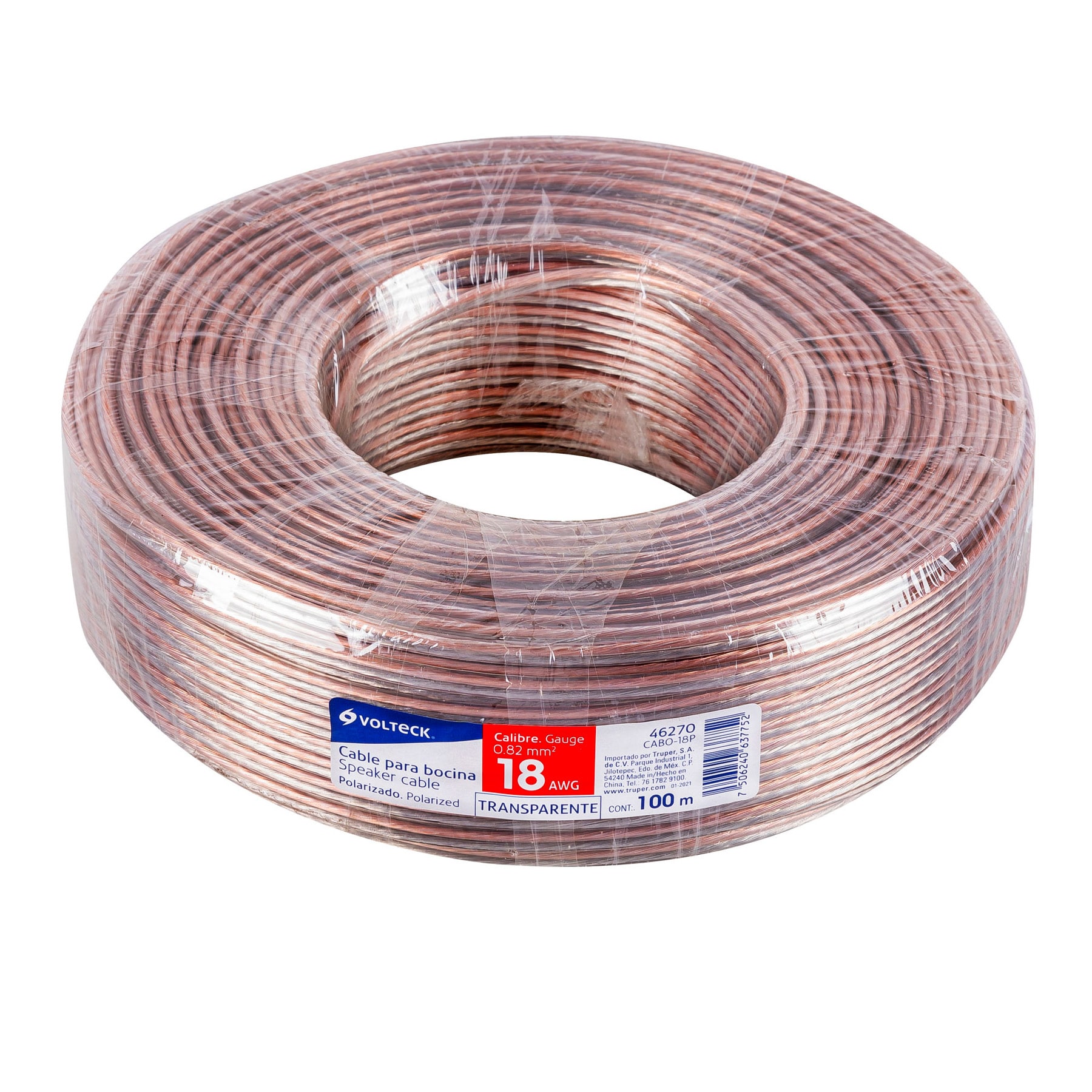 Cable Polarizado Transparente para Bocina 18 Awg - Image 4