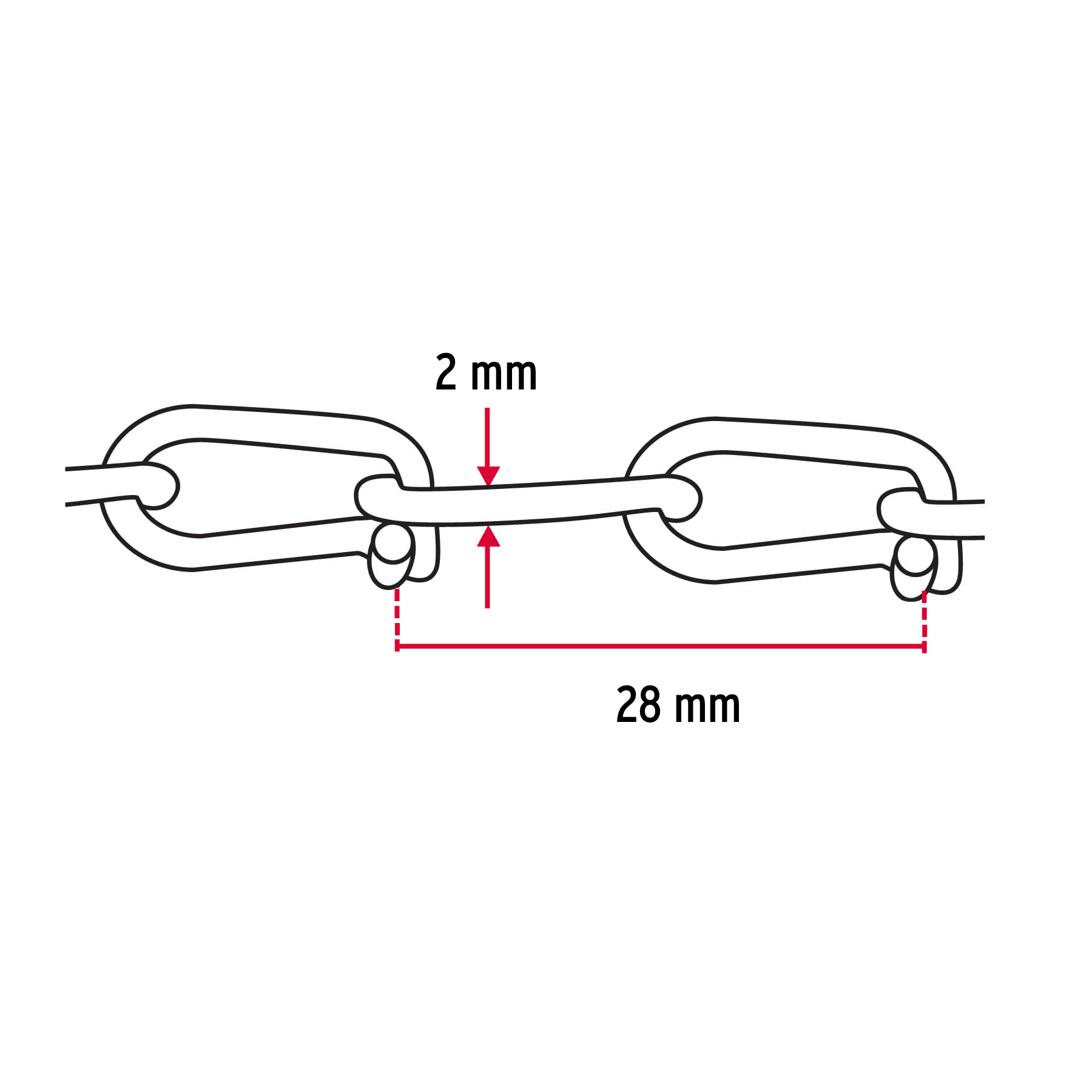 Metro de Cadena Tipo Vctor de 2.0 Mm en Carrete de 30 M - Image 3
