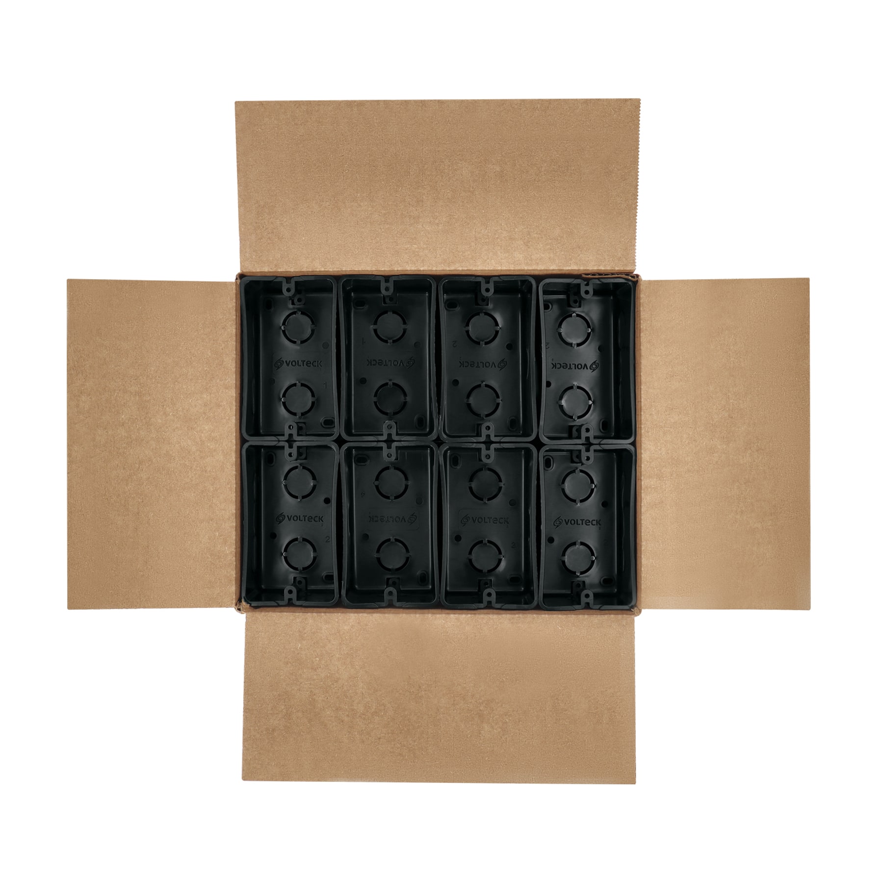 Caja Tipo Chalupa 2" X 4" Plastica negra, Volteck - Image 4