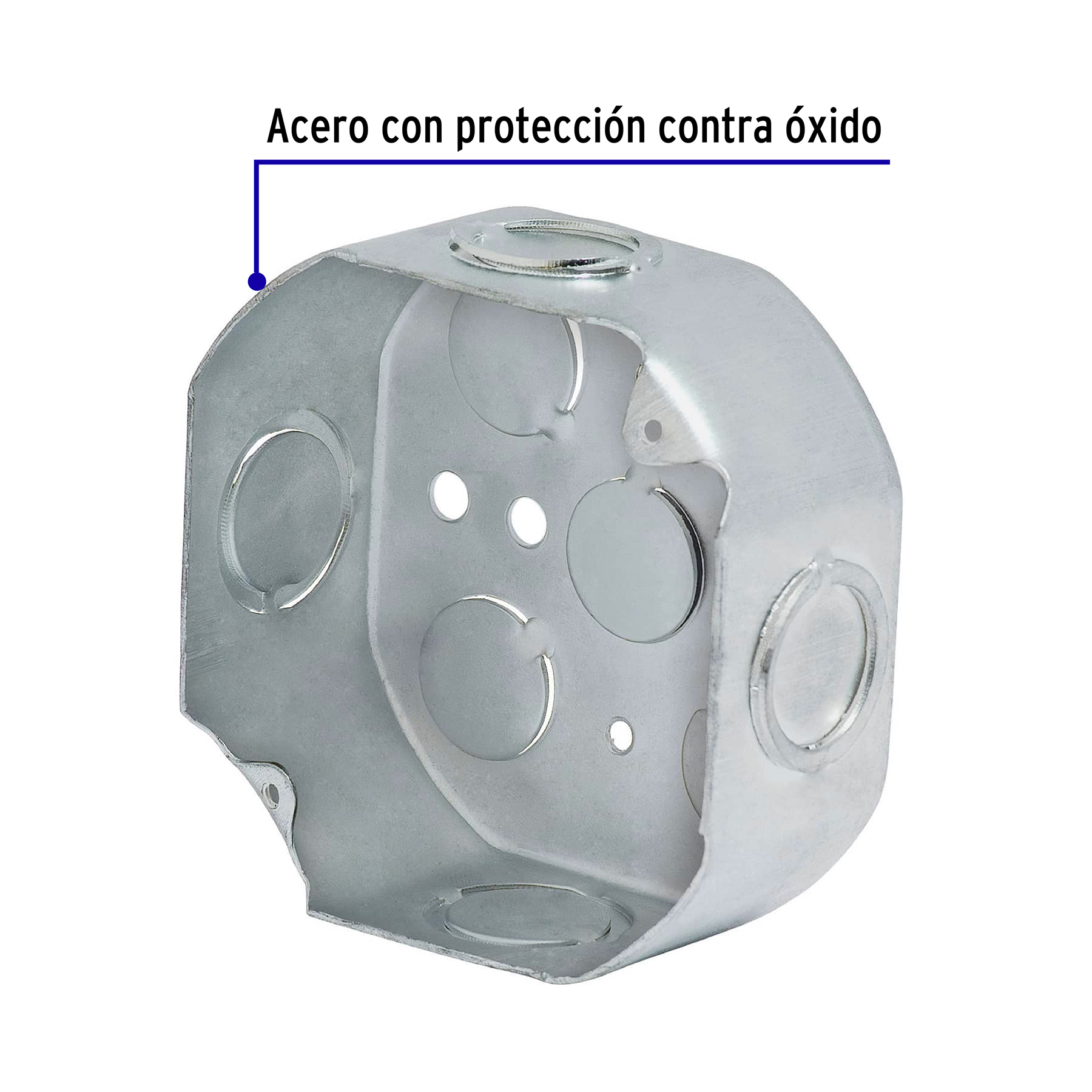 Caja Octagonal 4" X 4" Reforzada, Volteck - Image 4