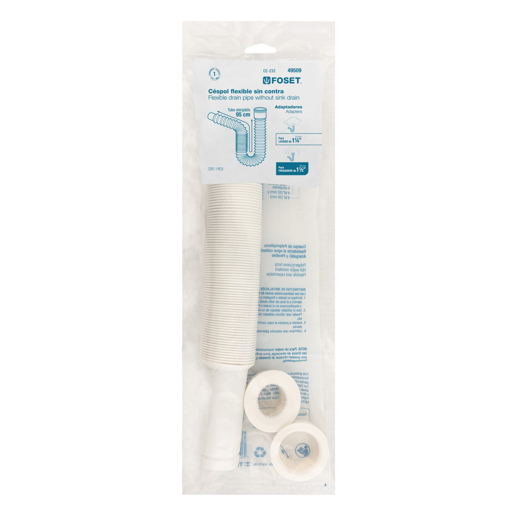Cespol Flexible de Polietileno, para Lavabo O Fregadero - Image 5