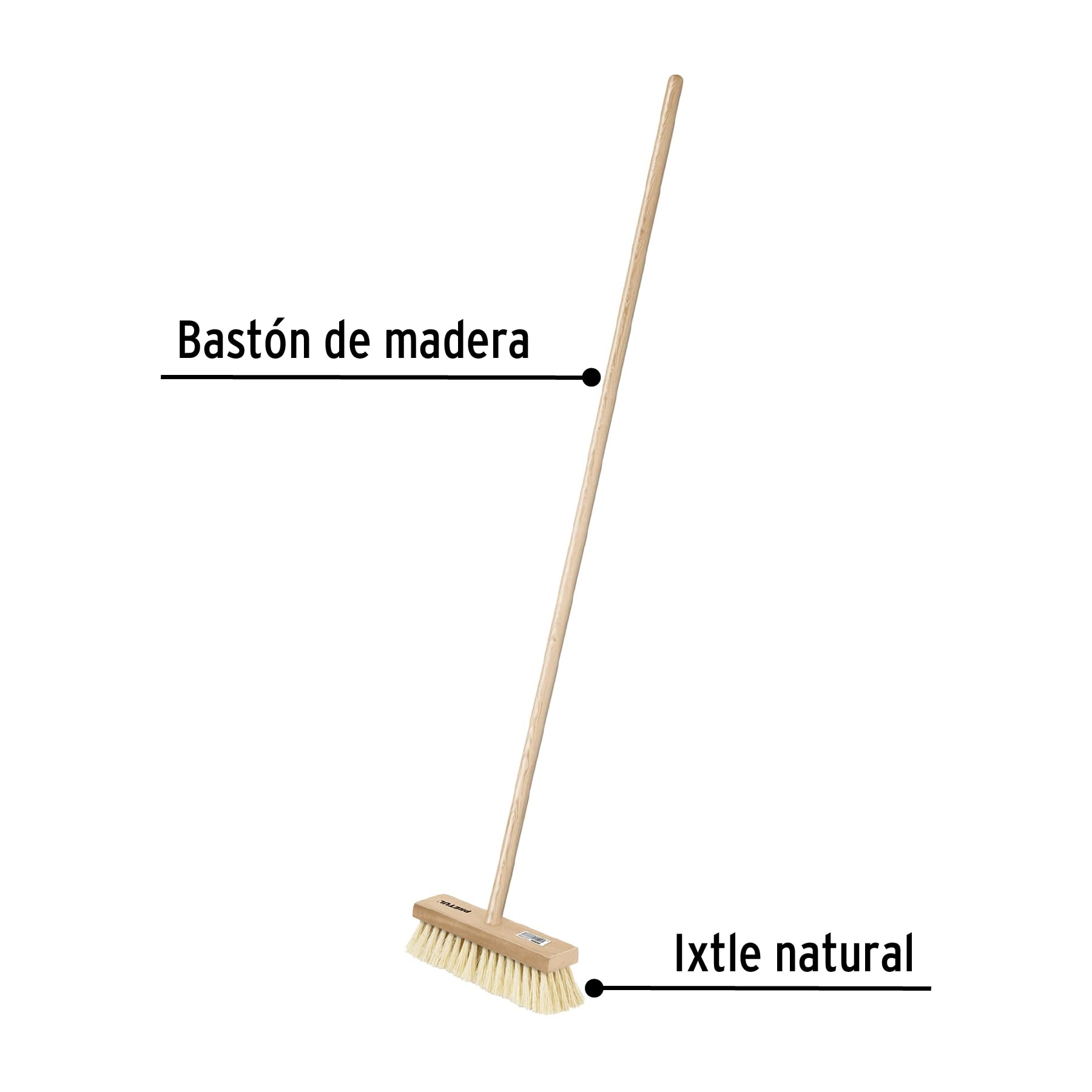 Cepillo para Impermeabilizar, con Cerdas de Ixtle, Mango 48 - Image 3