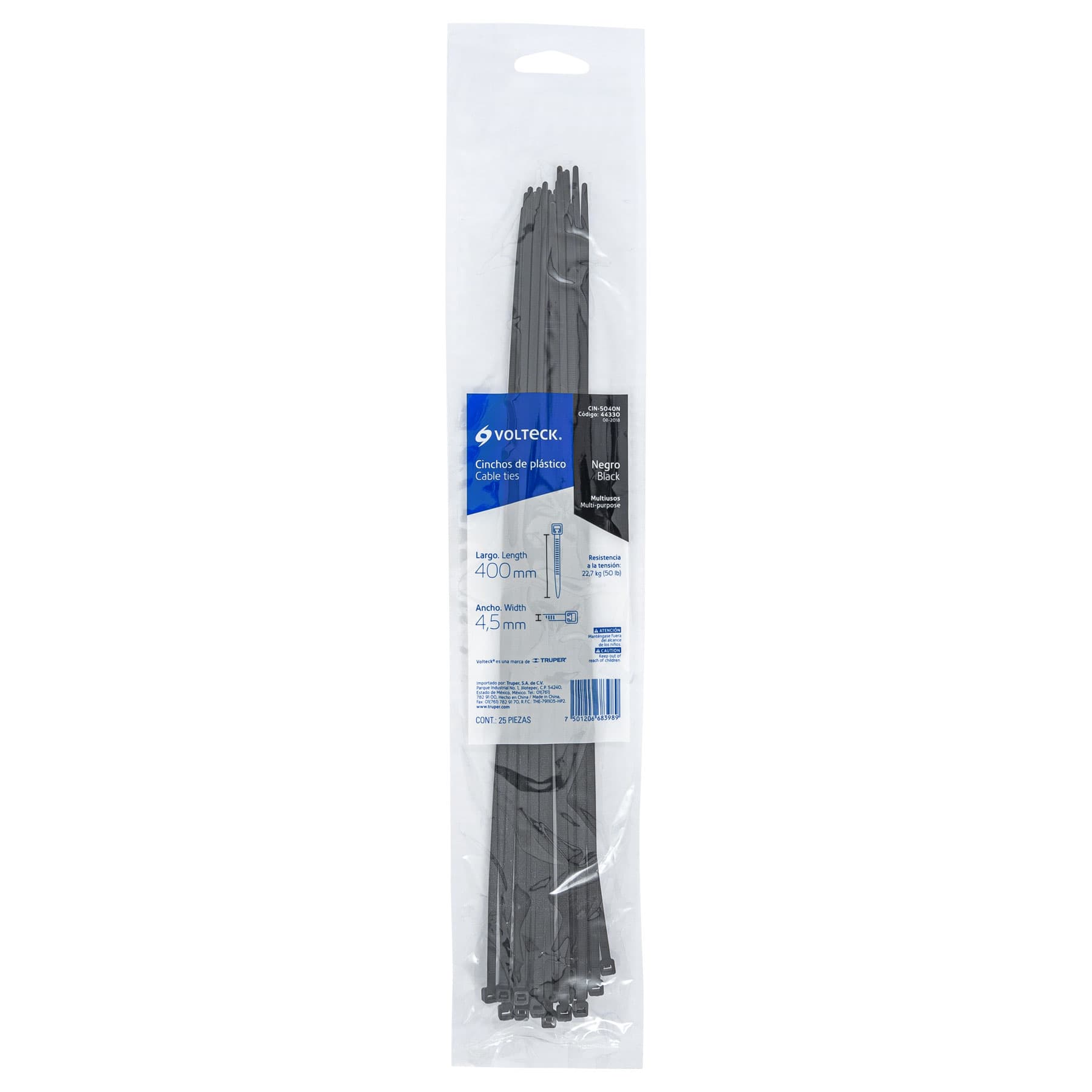 Bolsa con 25 Cinchos Plasticos 50 Lb, 400 X 4.5 Mm, Negro - Image 7