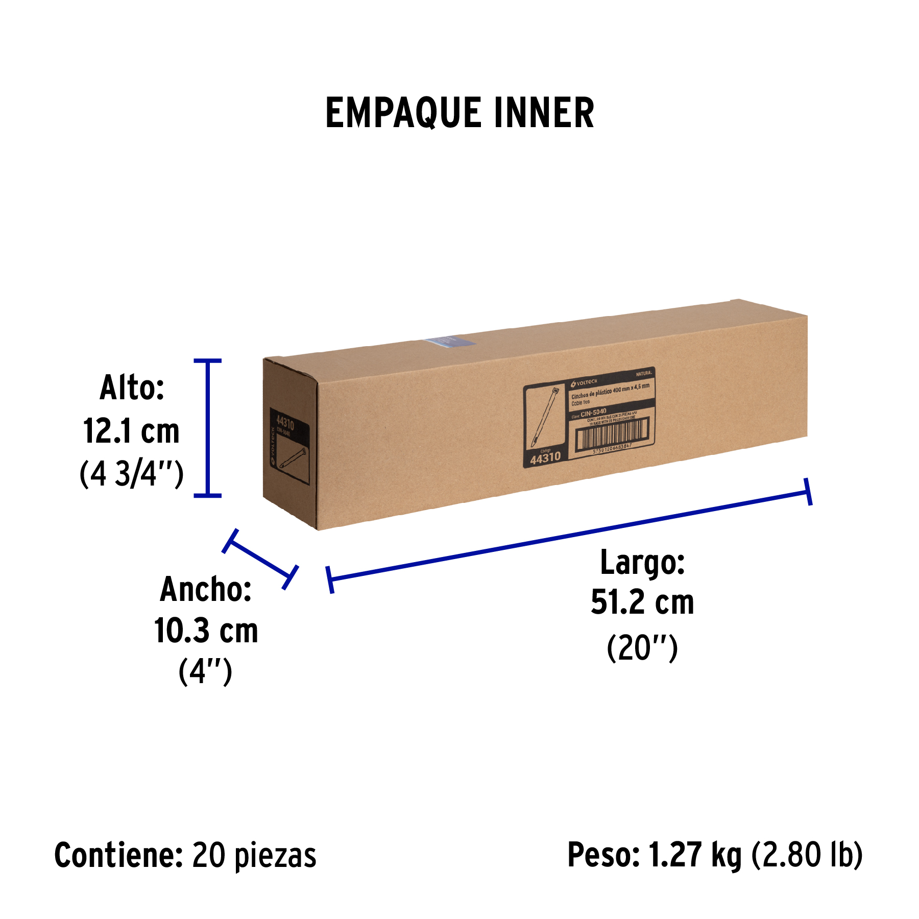 Bolsa con 25 Cinchos Plasticos 50 Lb, 400 X 4.5 Mm, Natural - Image 4