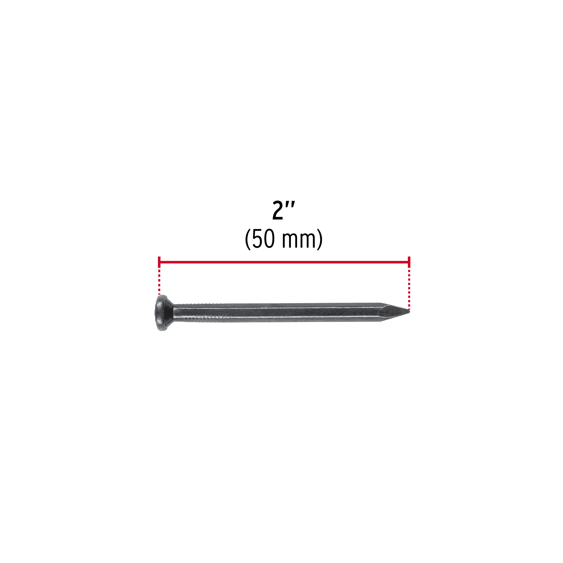 Blíster con 20 Clavos Negros para Concreto 2", Fiero - Image 3