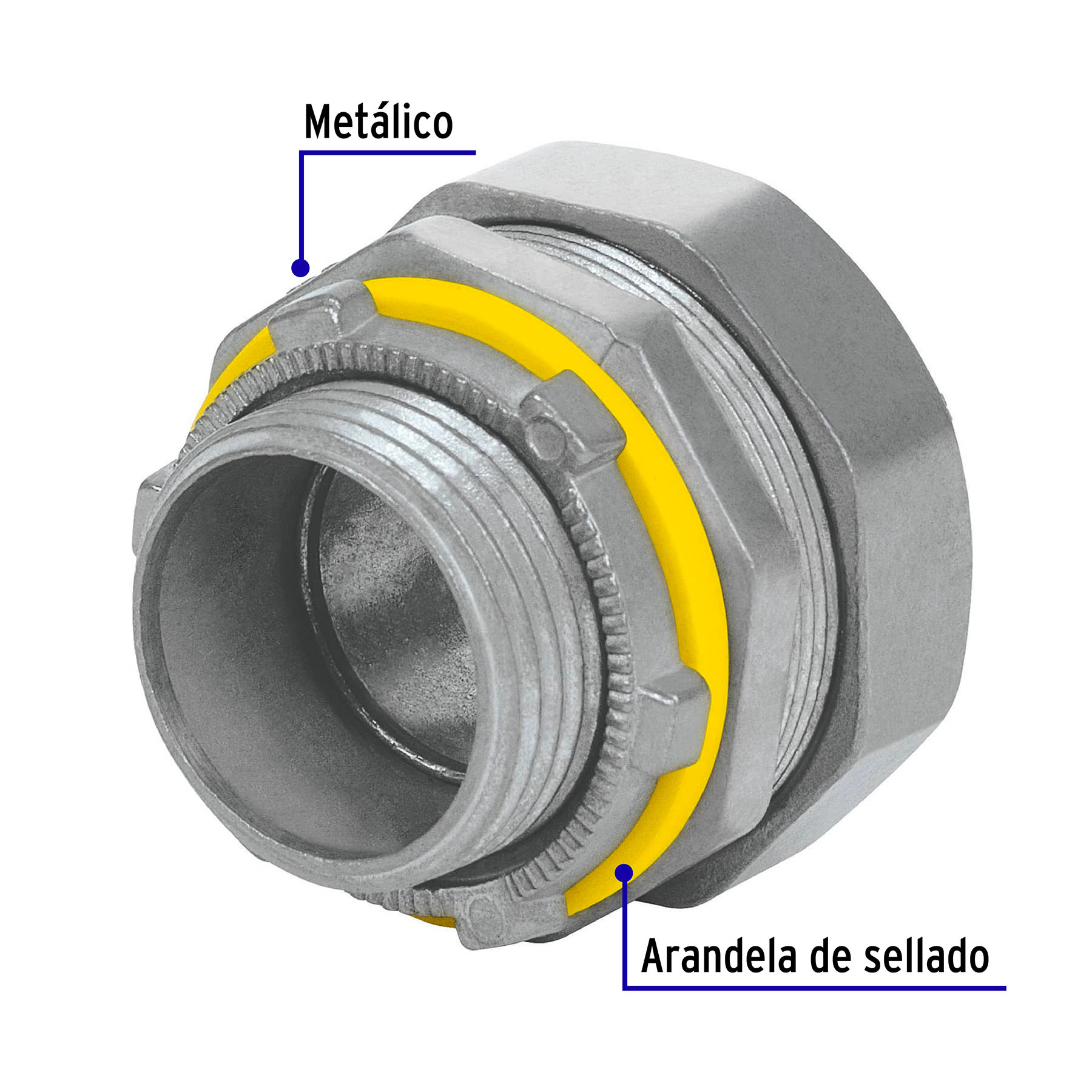 Conector Recto 1" para Tubo Liquid Tight, Volteck - Image 3