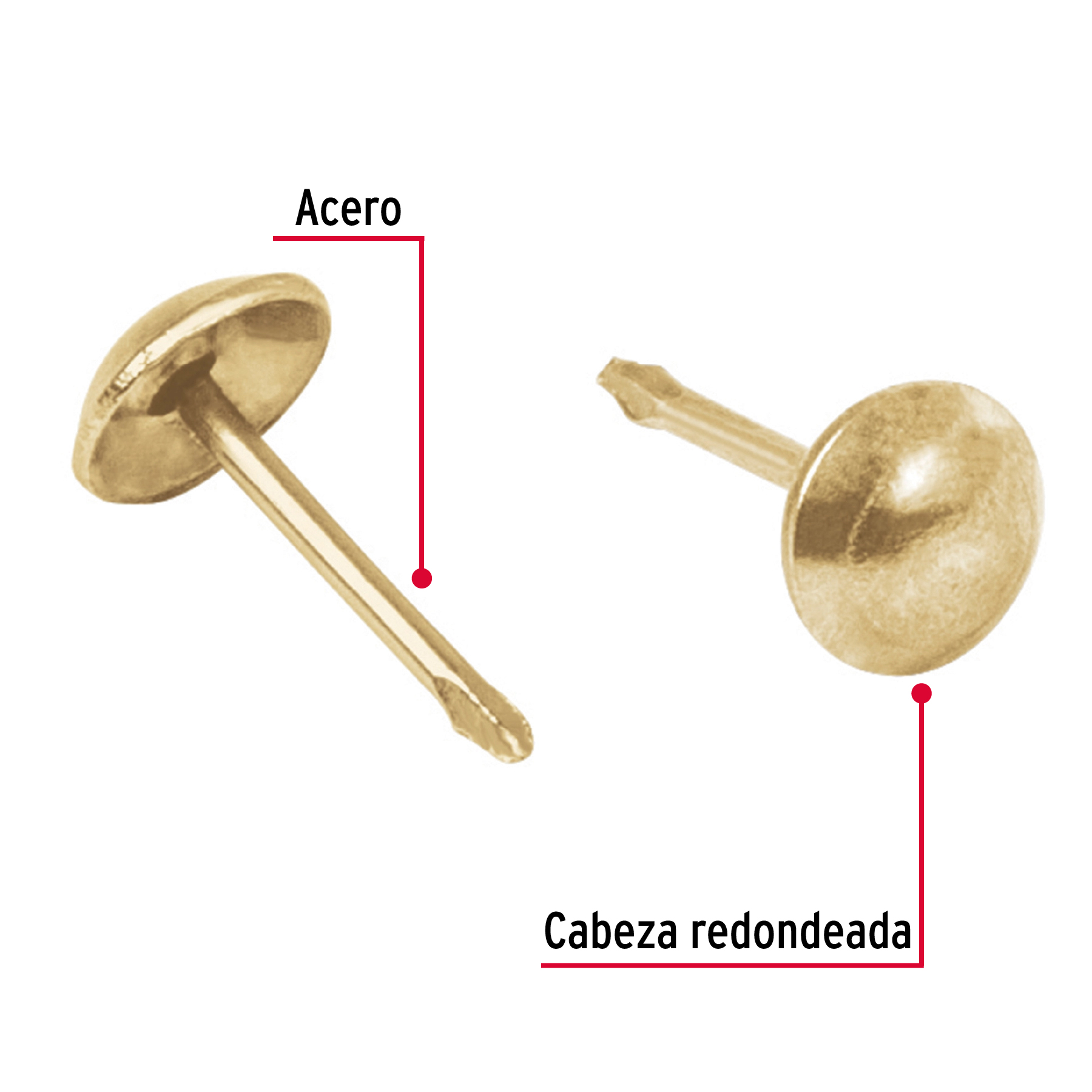 Caja con 500 Clavillos Dorados de 17 Mm, Fiero - Image 7