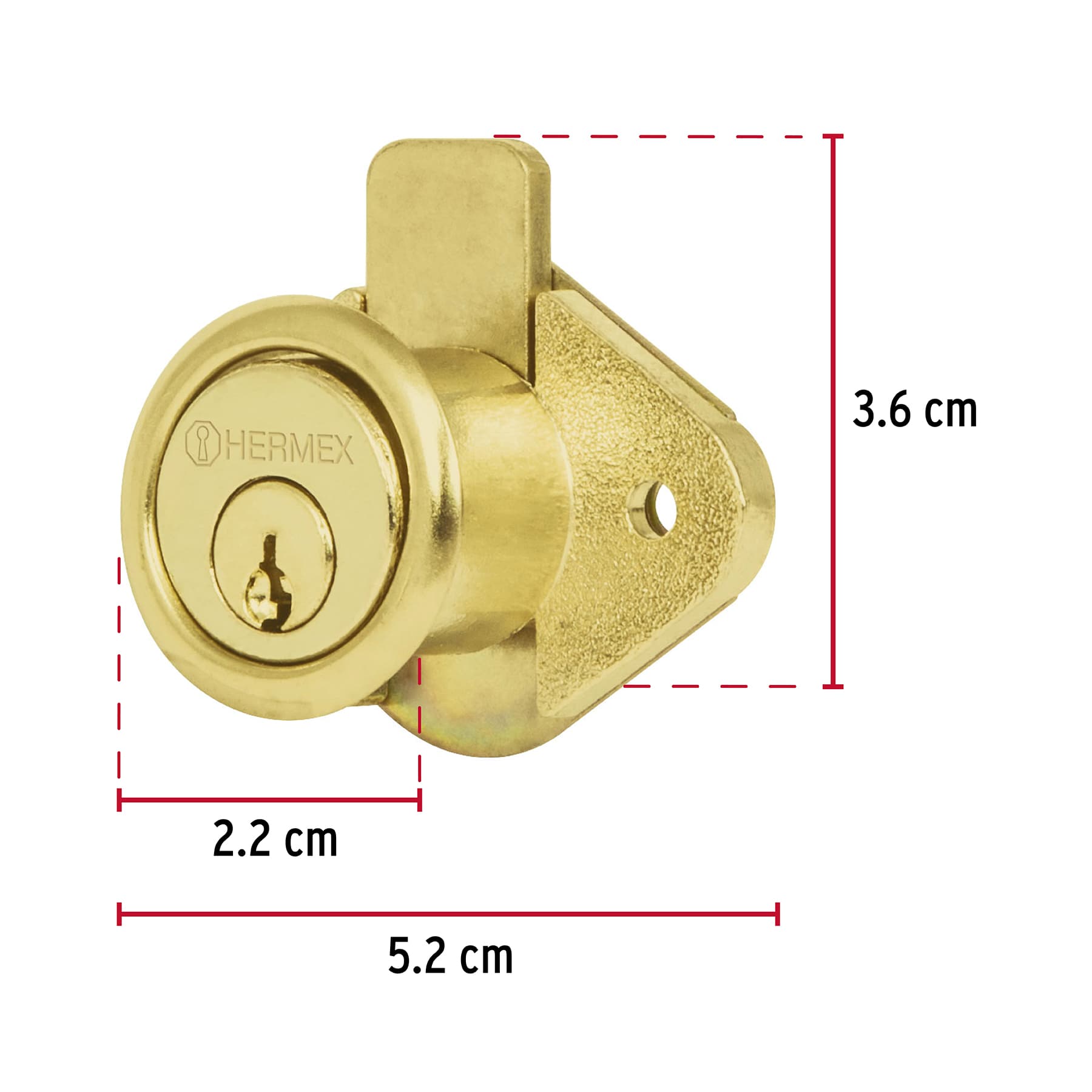 Cerradura para Mueble, Modelo 21, Latn, Hermex - Image 7