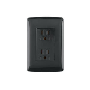 Contacto Duplex Aterrizado, Color Negro, Lnea Italiana
