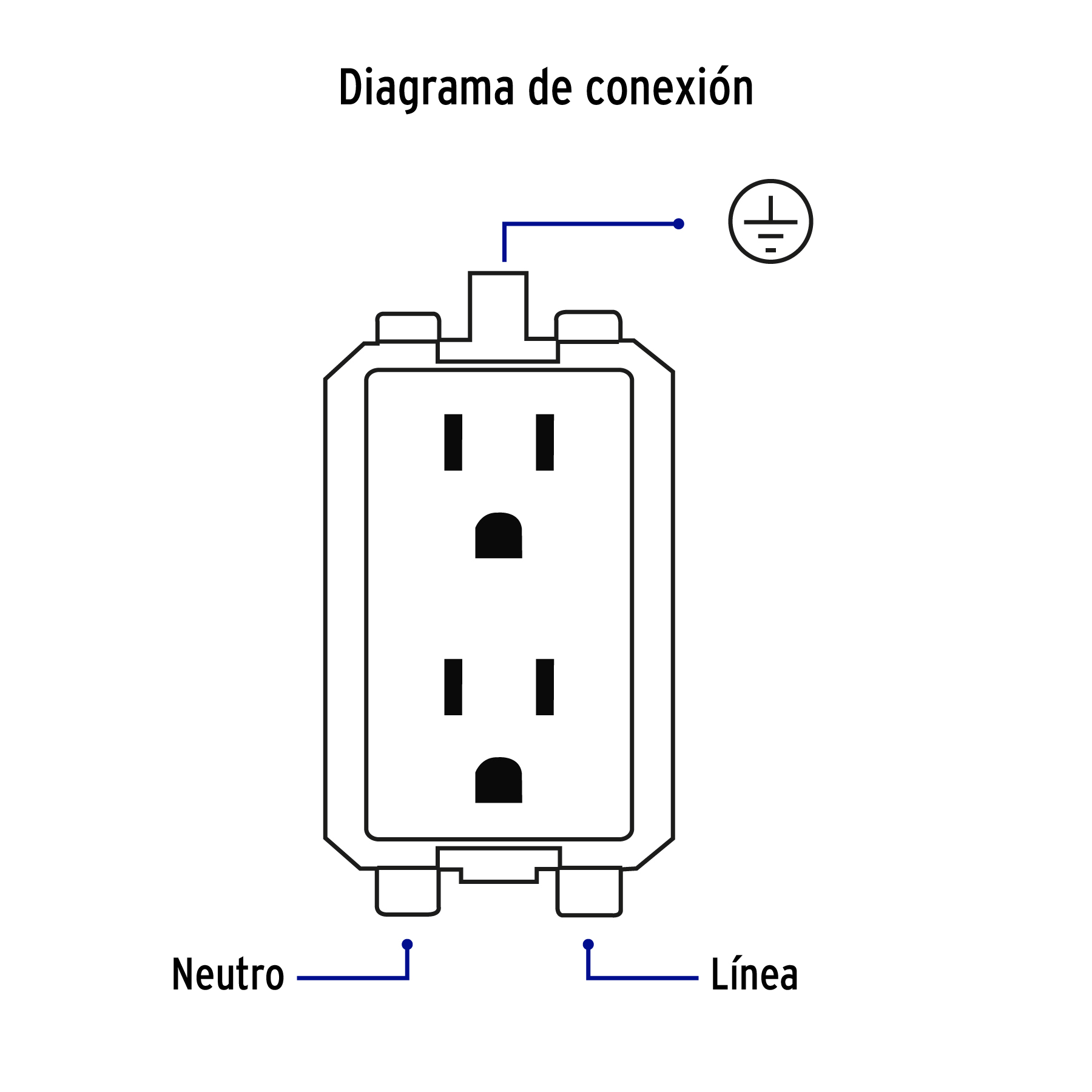 Contacto Duplex Aterrizado, Color Negro, Lnea Italiana - Image 8