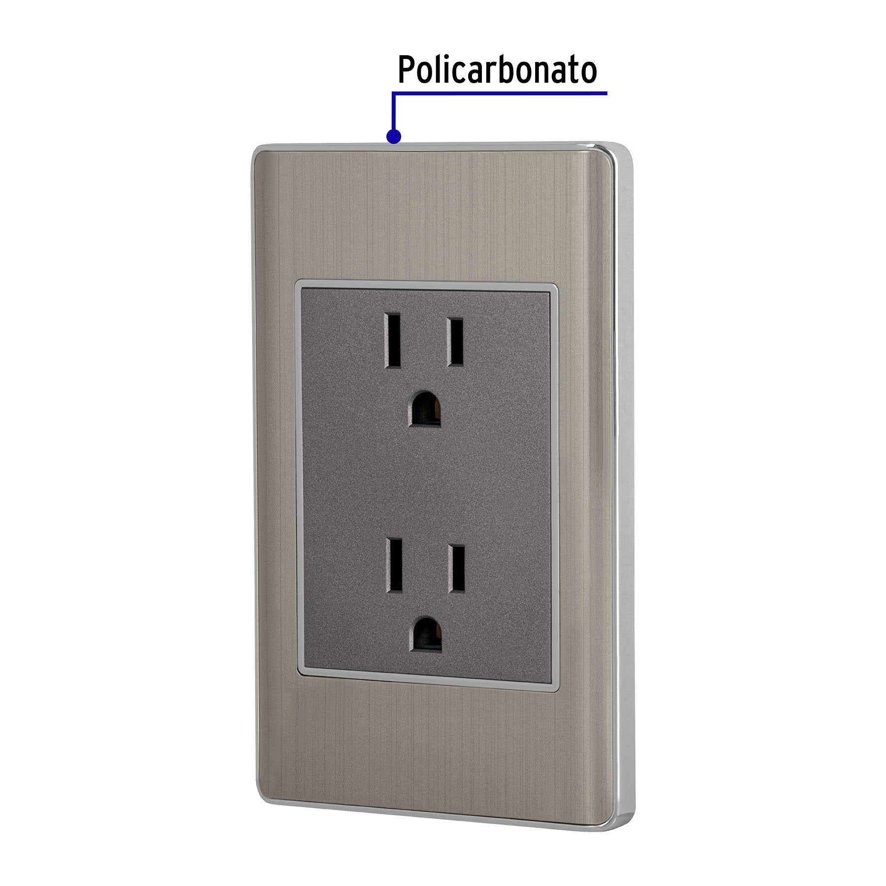 Placa Armada Acero Inox Contacto Dplex 3 Mdulos, Lisboa - Image 6