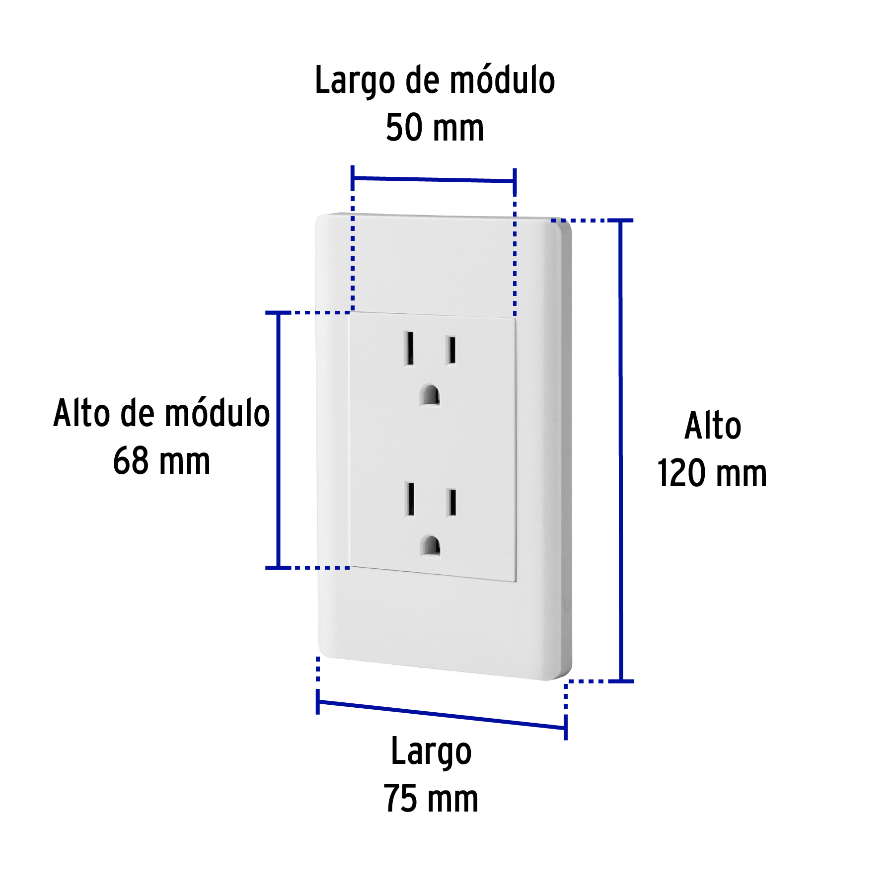 Placa Armada Blanca Contacto Dplex 3 Mdulos, Lisboa - Image 7
