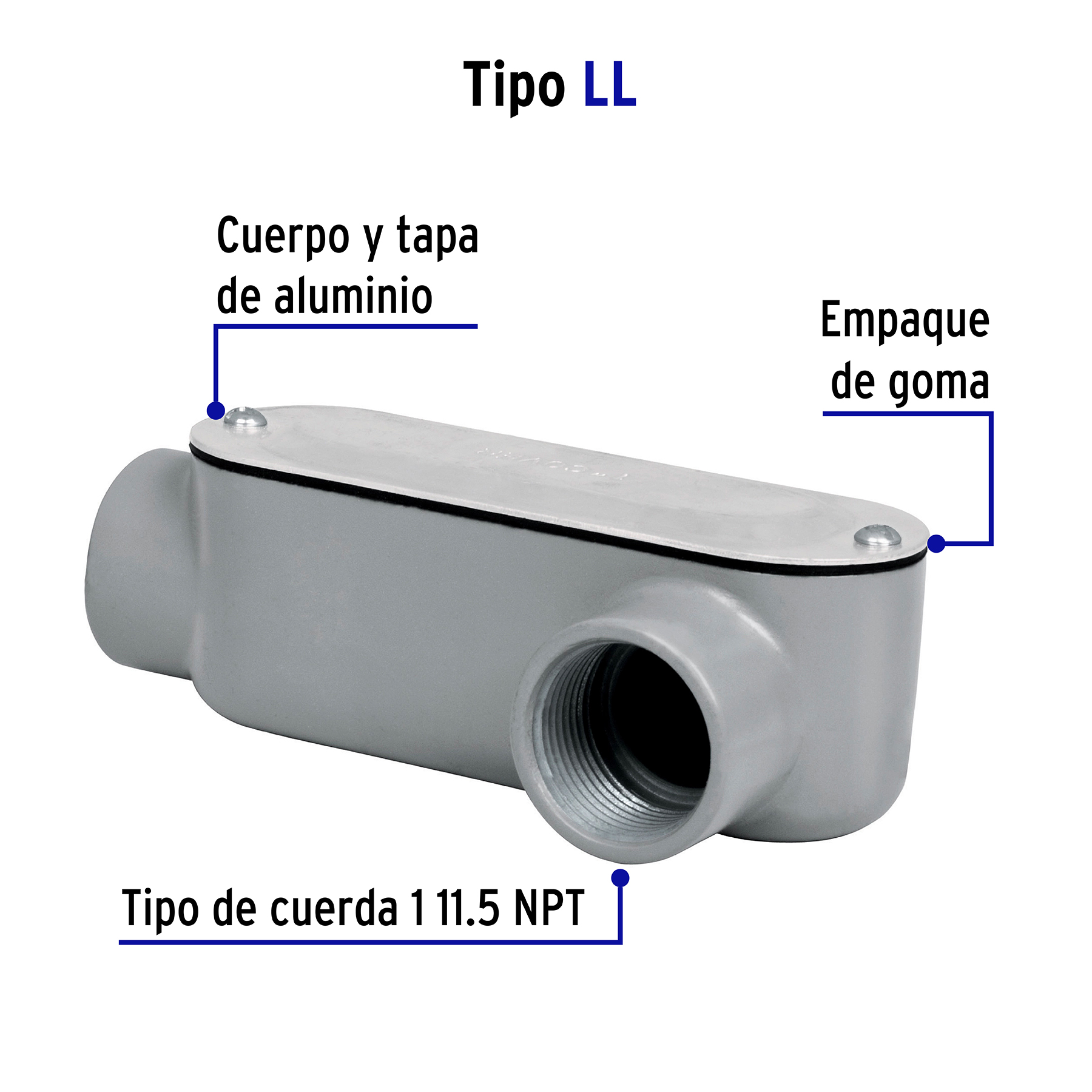Condulet 1" Conexin Tipo Ll, Volteck - Image 3
