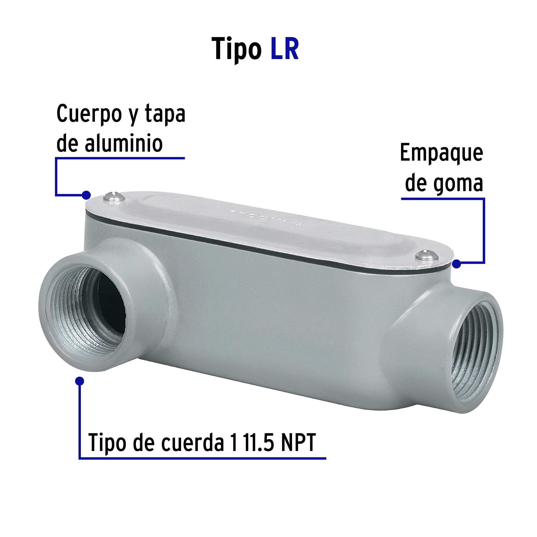 Condulet 1" Conexin Tipo Lr, Volteck - Image 3