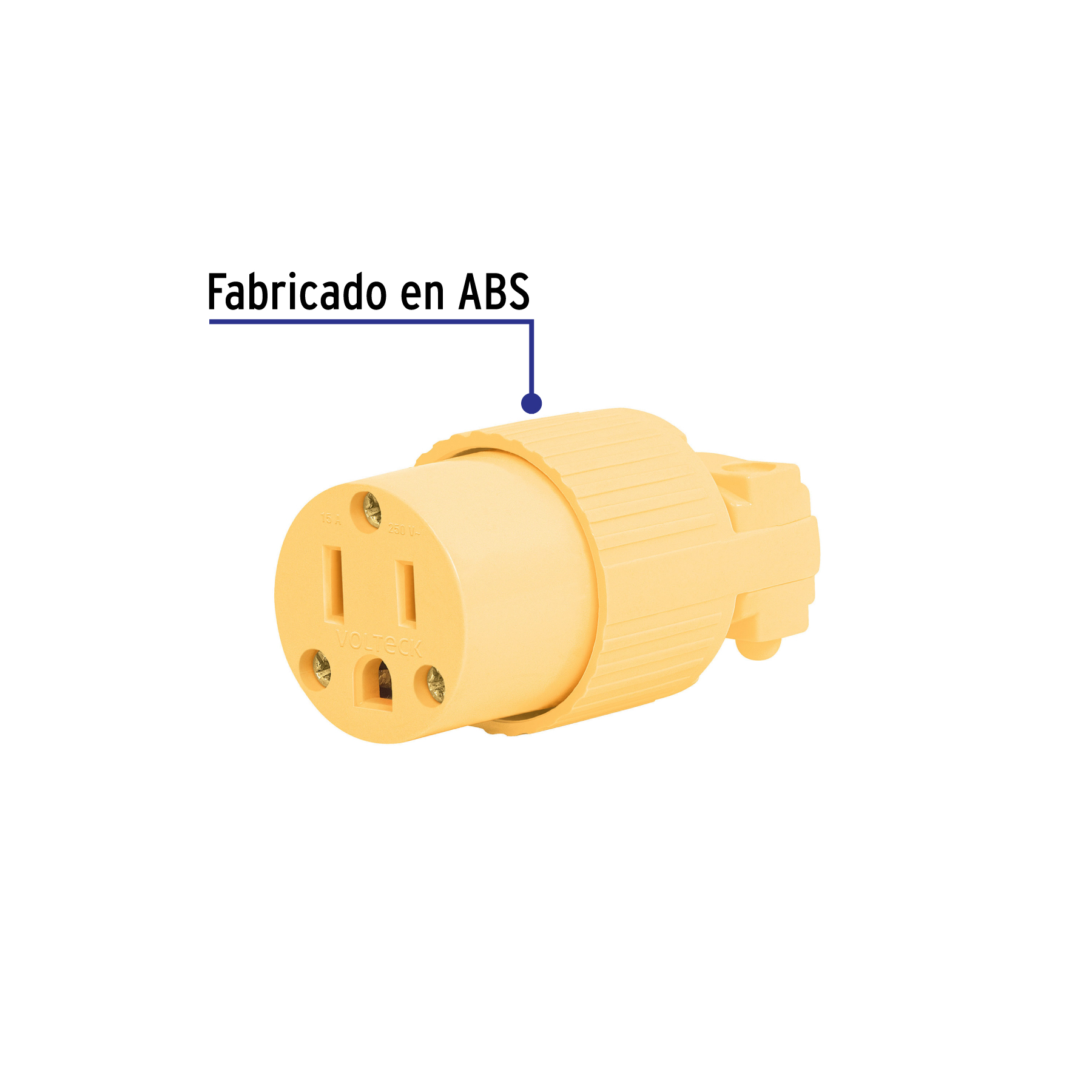 Contacto Industrial Plastico Aterrizado, 2 Polos+tierra - Image 2