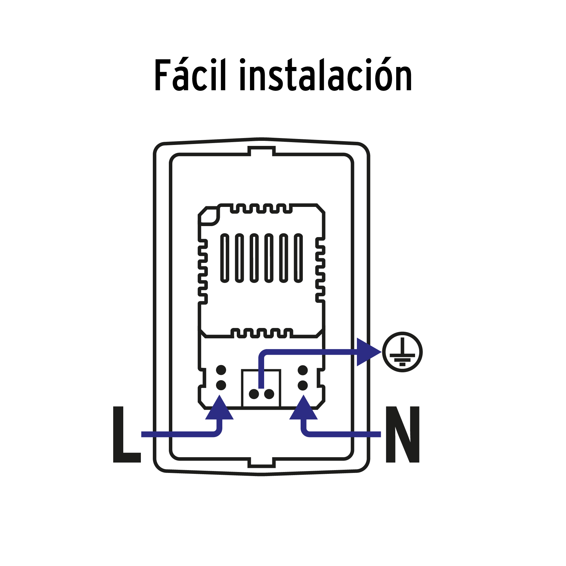 Contacto Aterrizado + 2 Puertos Usb, Negro, Lnea Italiana - Image 3