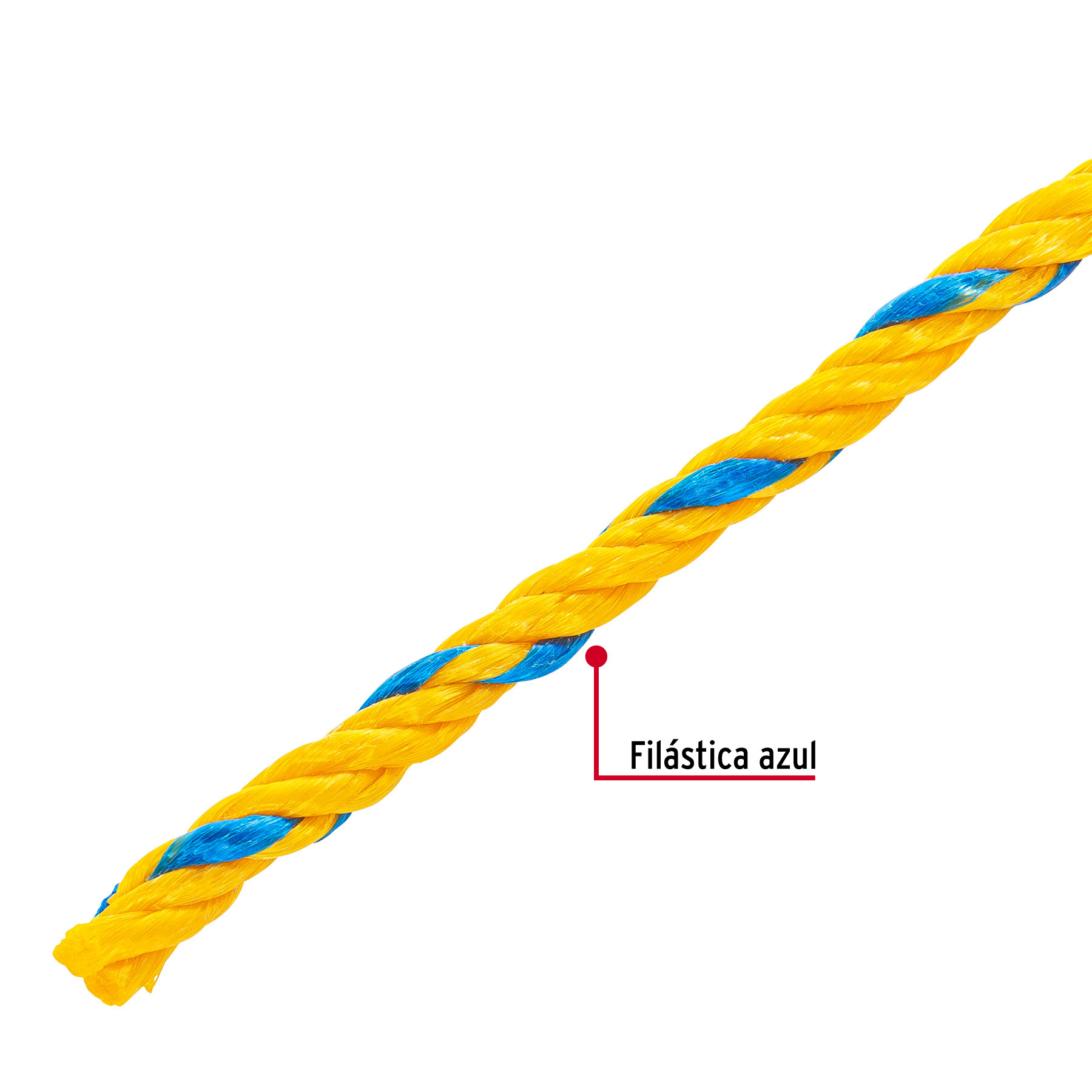 Madeja de Cuerda Amarilla de Polipropileno 6mm, 15m, Fiero - Image 2