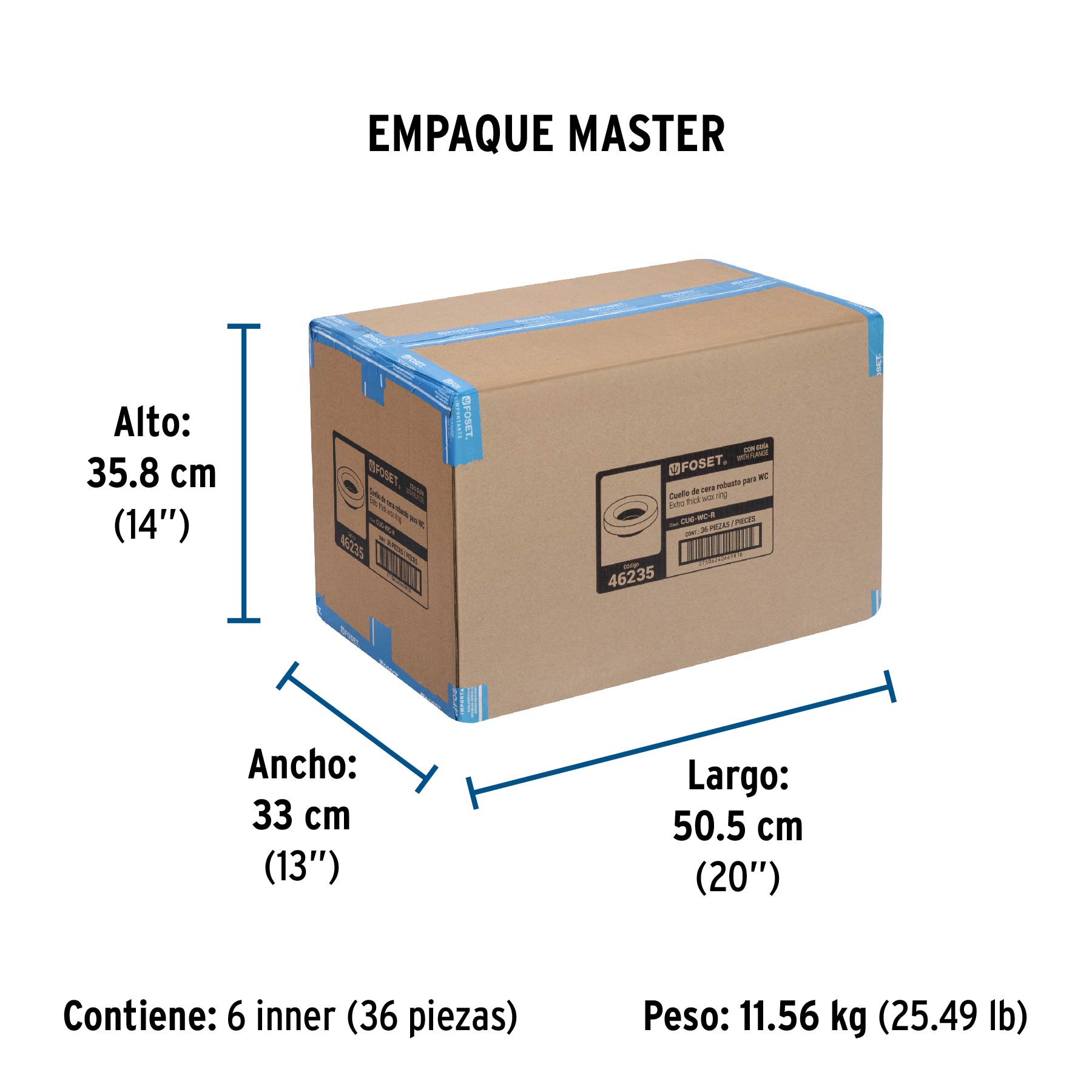 Cuello de Cera con Guía para Wc, Robusto, 250 G, Foset - Image 4