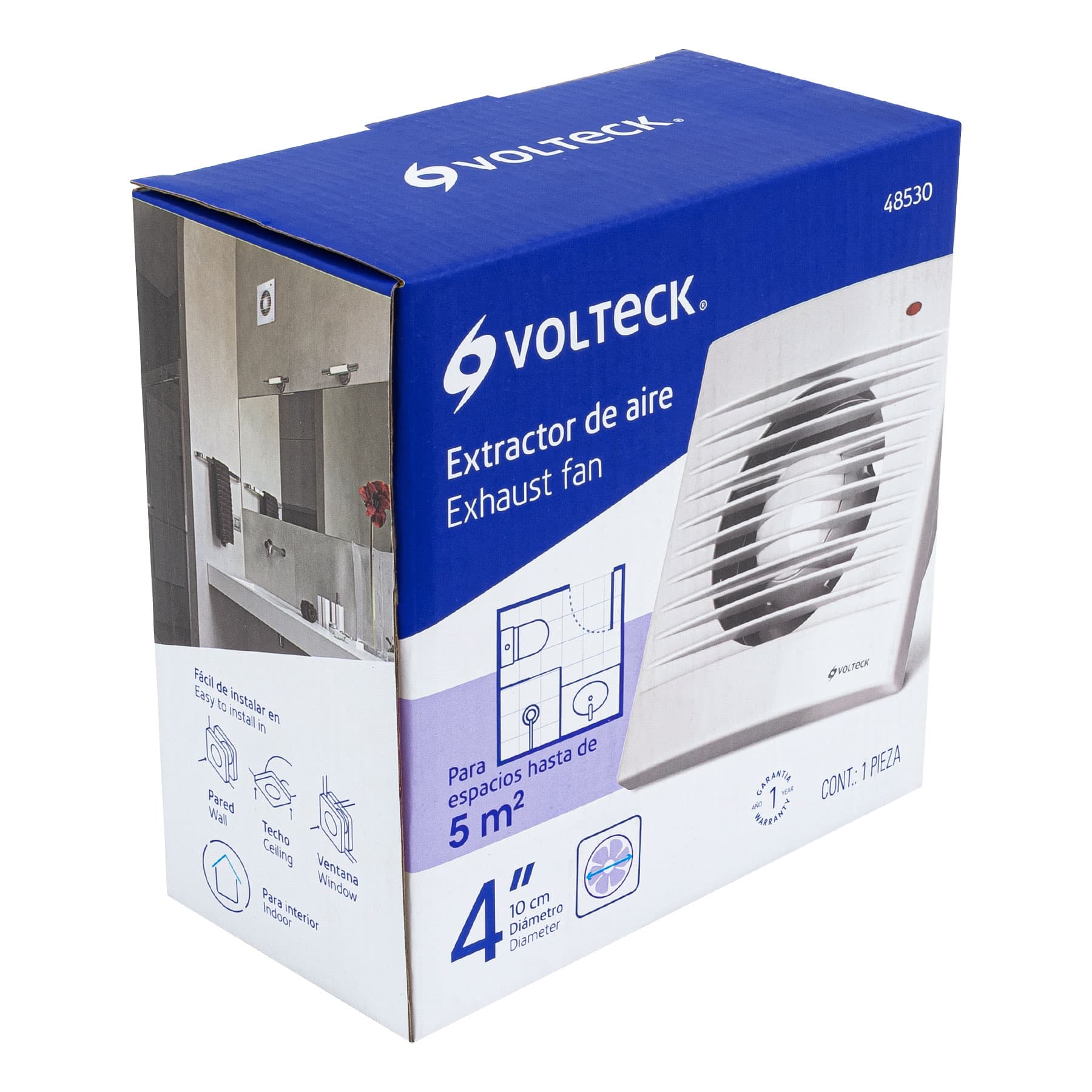 Extractor de Aire de 4", Blanco, Volteck - Image 4