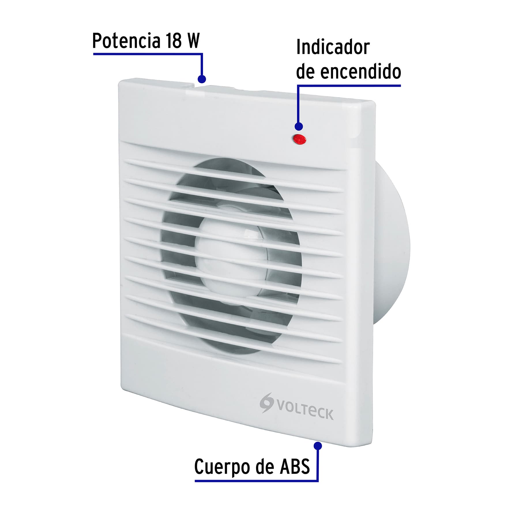 Extractor de Aire de 4", Blanco, Volteck - Image 5