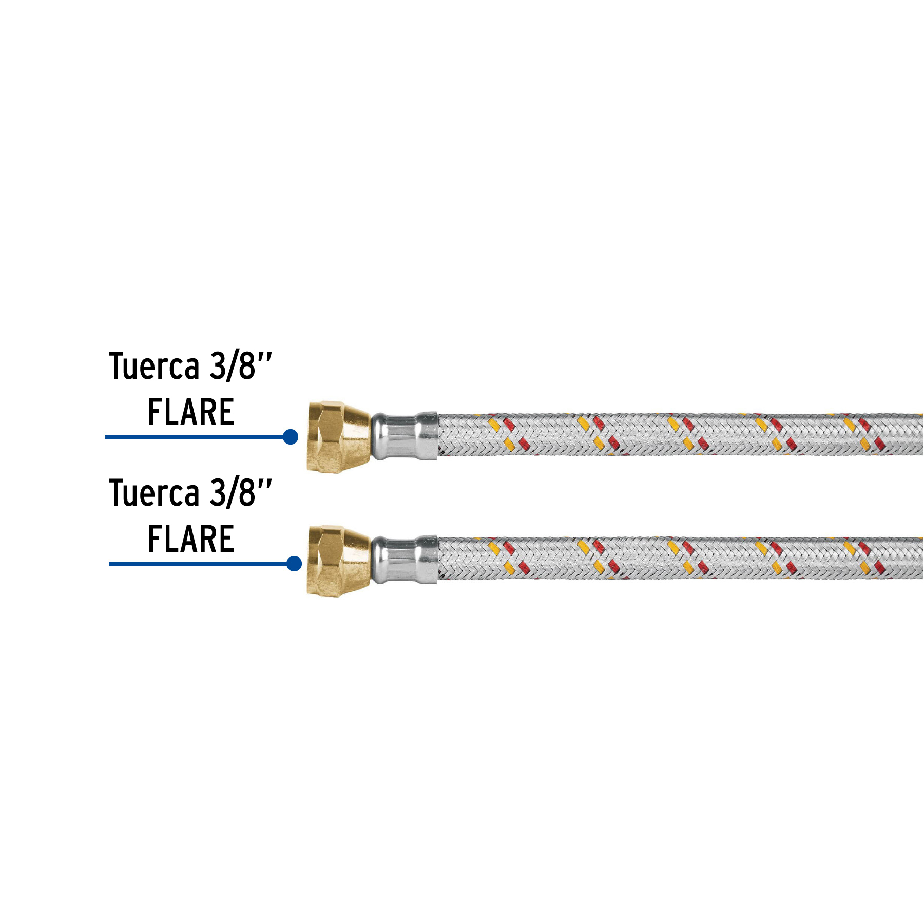 Manguera para Gas, Aluminio, 3/8" Flare, 200 Cm, Foset Basic - Image 2