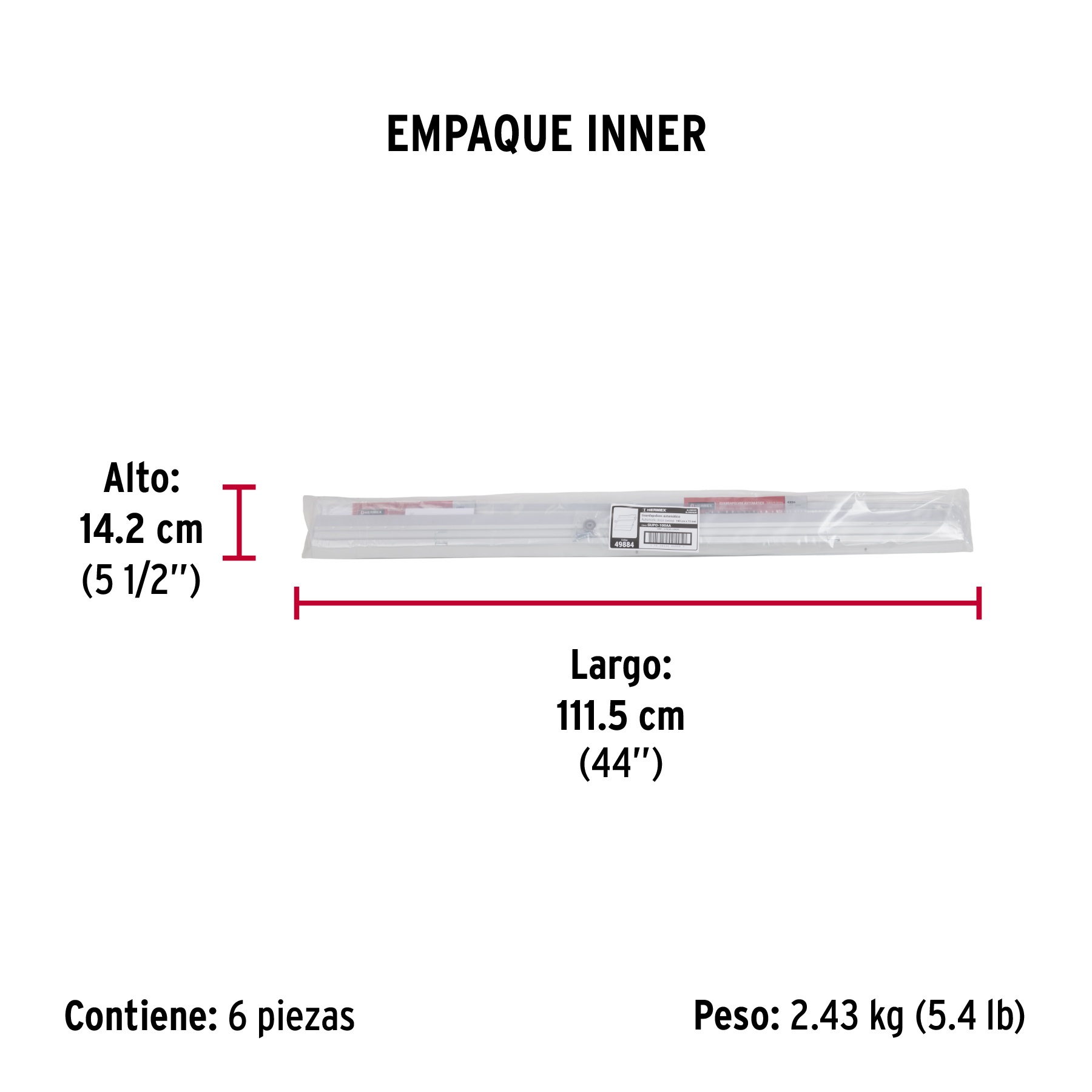 Guardapolvo Automático 100 Cm Aluminio, Hermex - Image 3