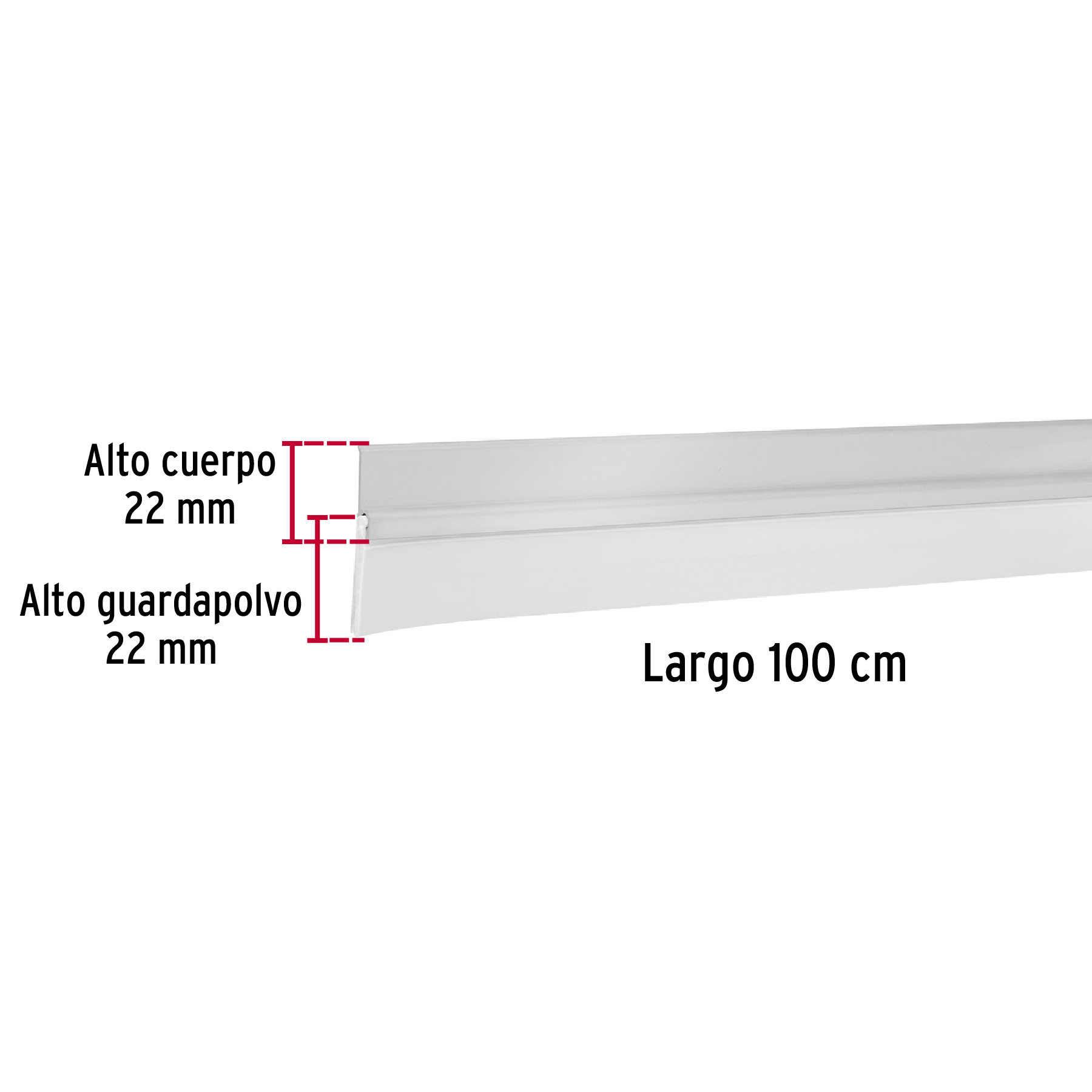 Guardapolvo Fijo de 100 Cm, Aluminio, Hermex - Image 7
