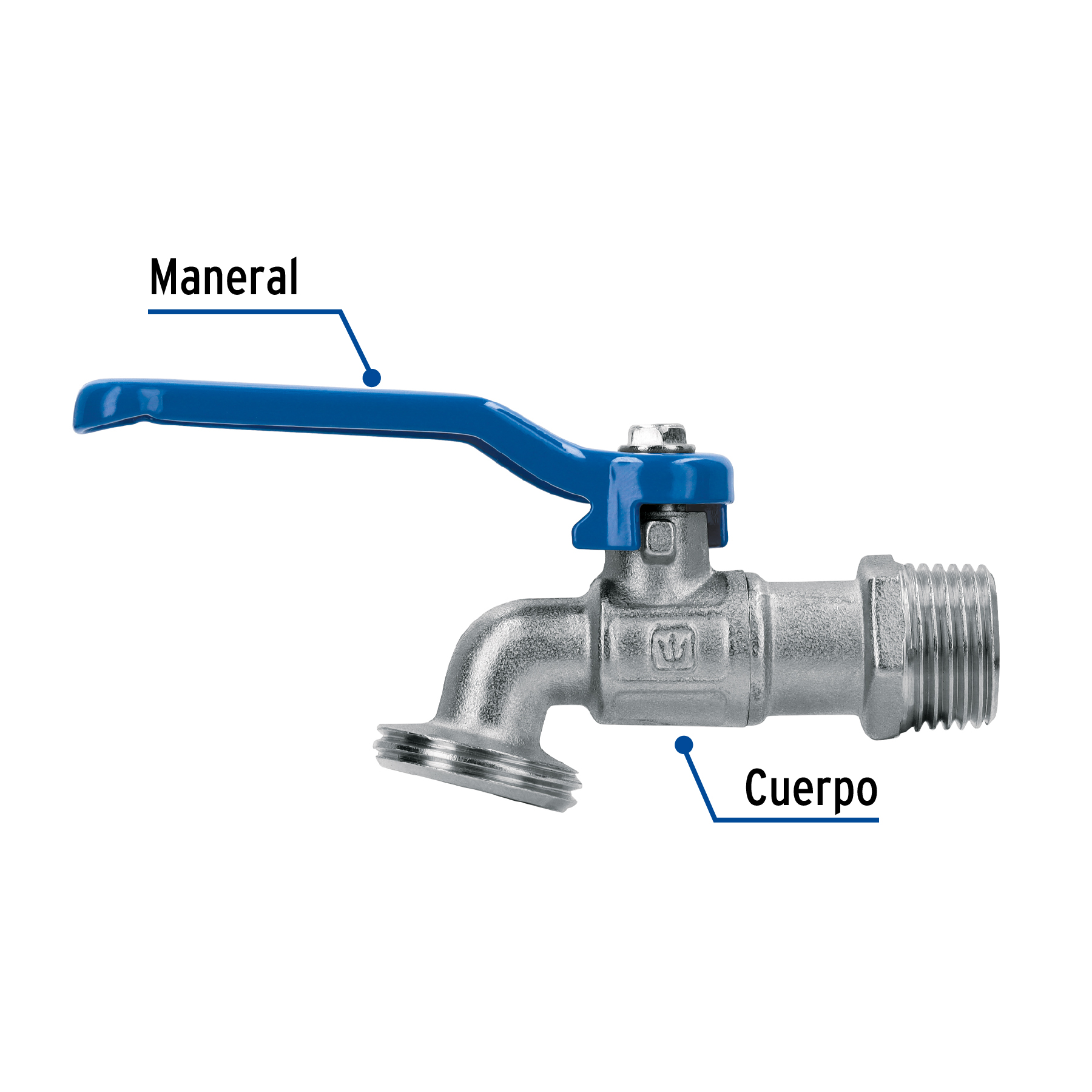 Llave de Esfera de Latón 1/2", 115 G, S/adaptador, Foset - Image 3
