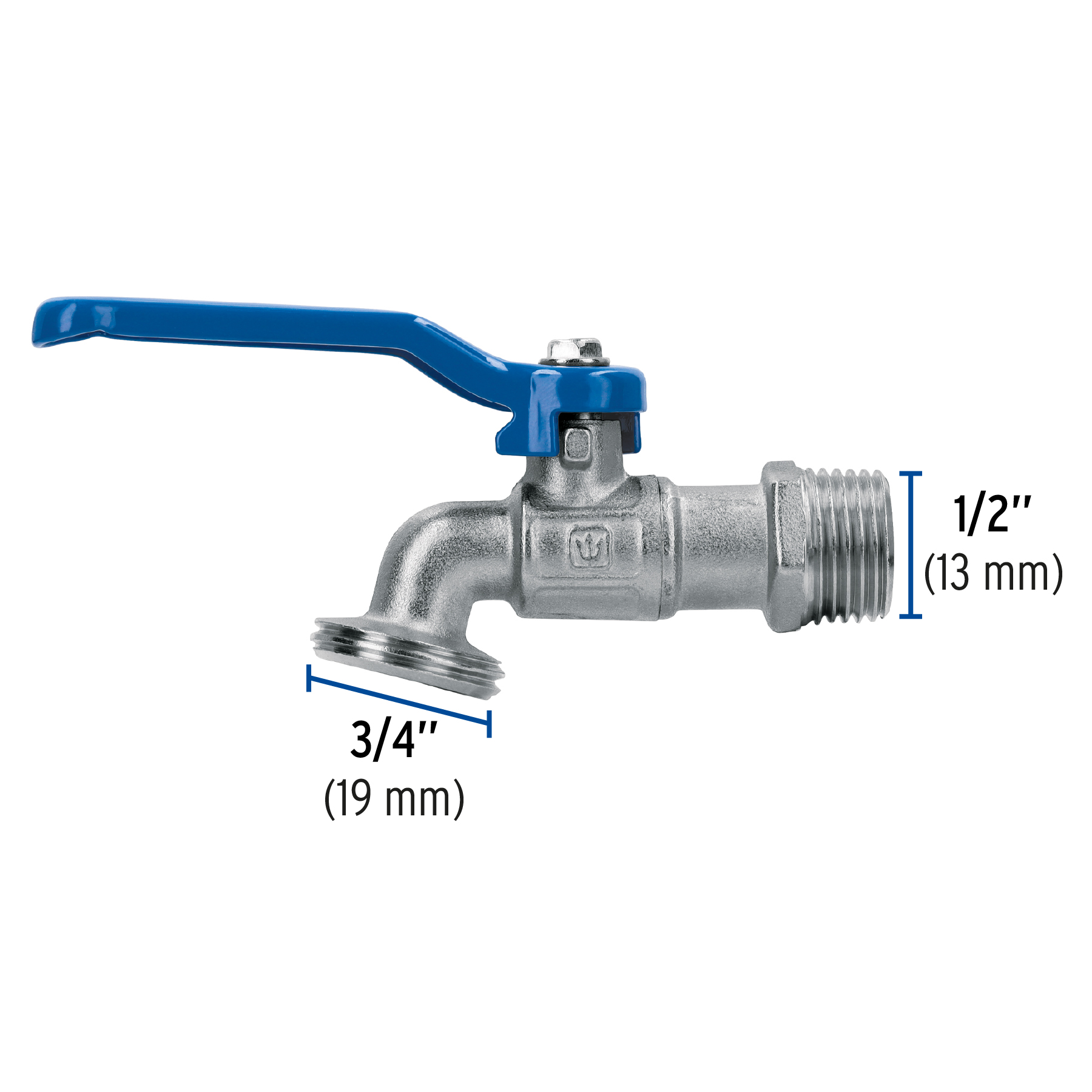 Llave de Esfera de Latón 1/2", 115 G, S/adaptador, Foset - Image 4