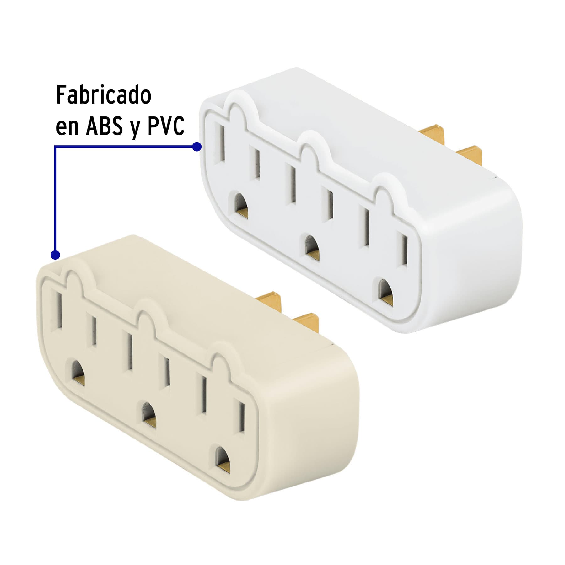 Multicontacto de Barra Triple Aterrizado, A Granel, Volteck - Image 4