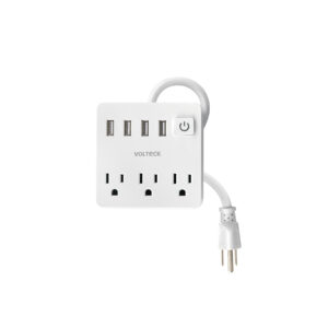 Multicontacto 16 Awg Domstico 3 Entradas 4 Ptos Usb, Blanco