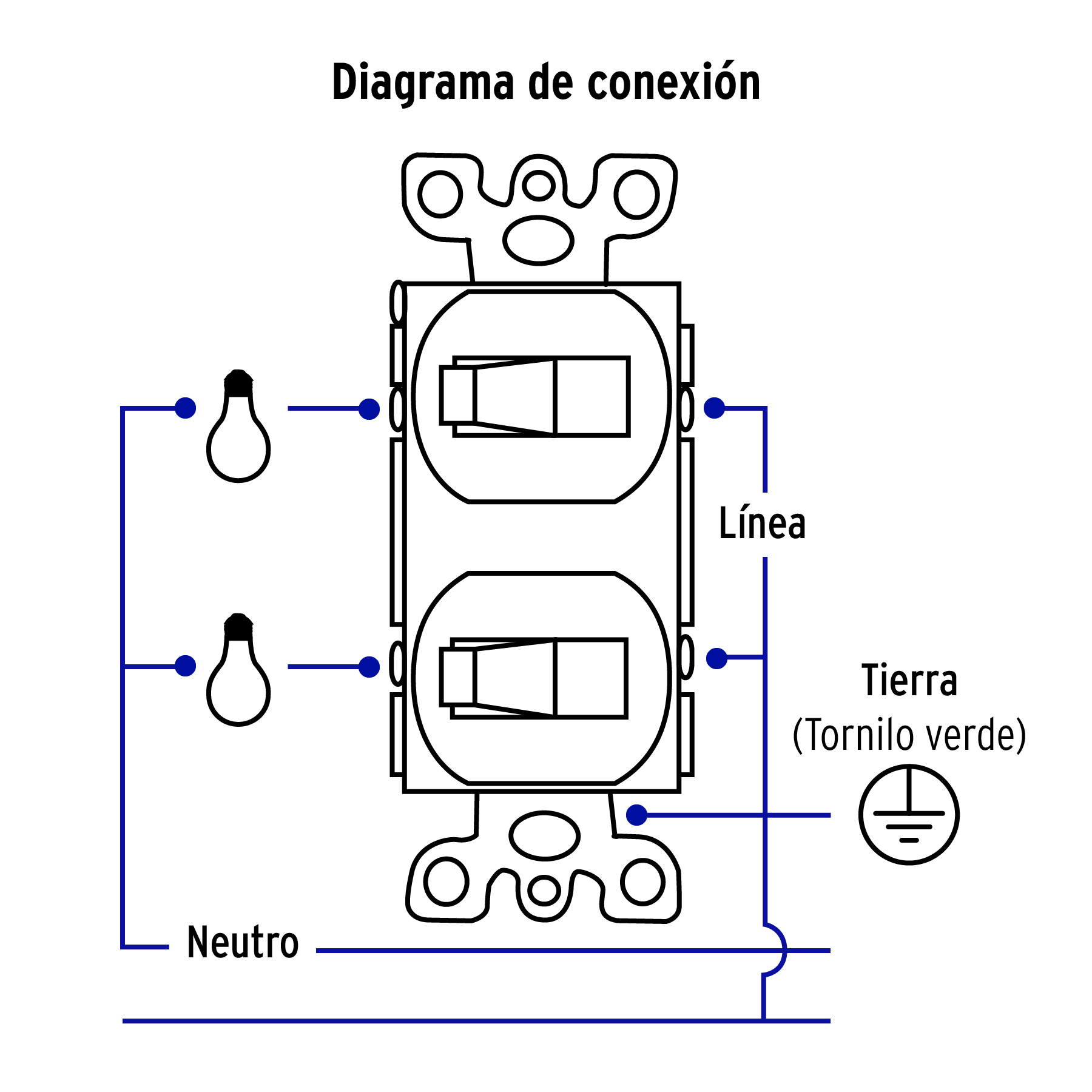 Placa Armada 2 Interruptores Sencillo,blanca, Lnea Standard - Image 8