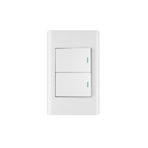 Placa Armada Blanca 2 Interruptores 1.5 Mdulos, Lisboa