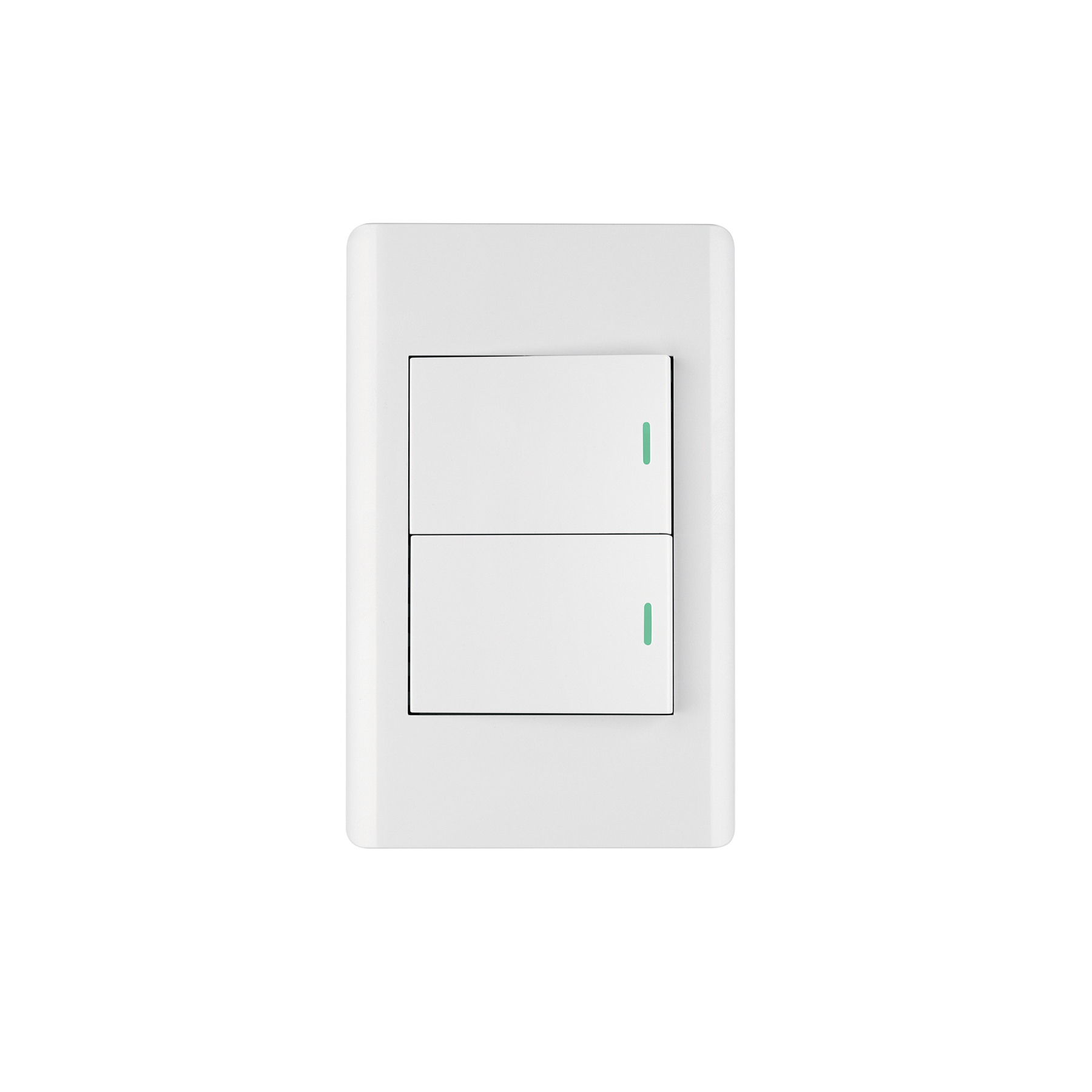 Placa Armada Blanca 2 Interruptores 1.5 Mdulos, Lisboa