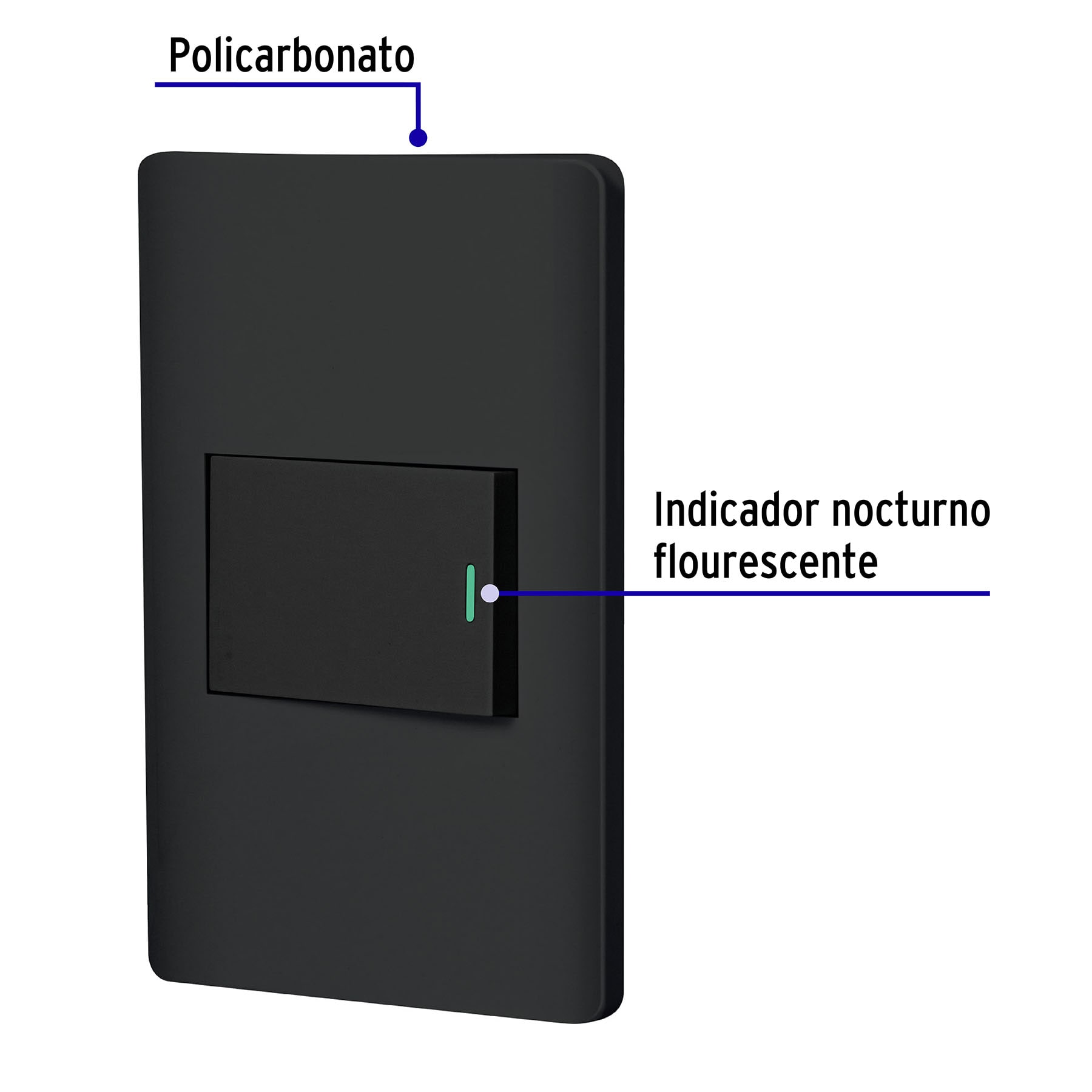Placa Armada Negra 1 Interruptor 1.5 Mdulos, Lisboa - Image 6