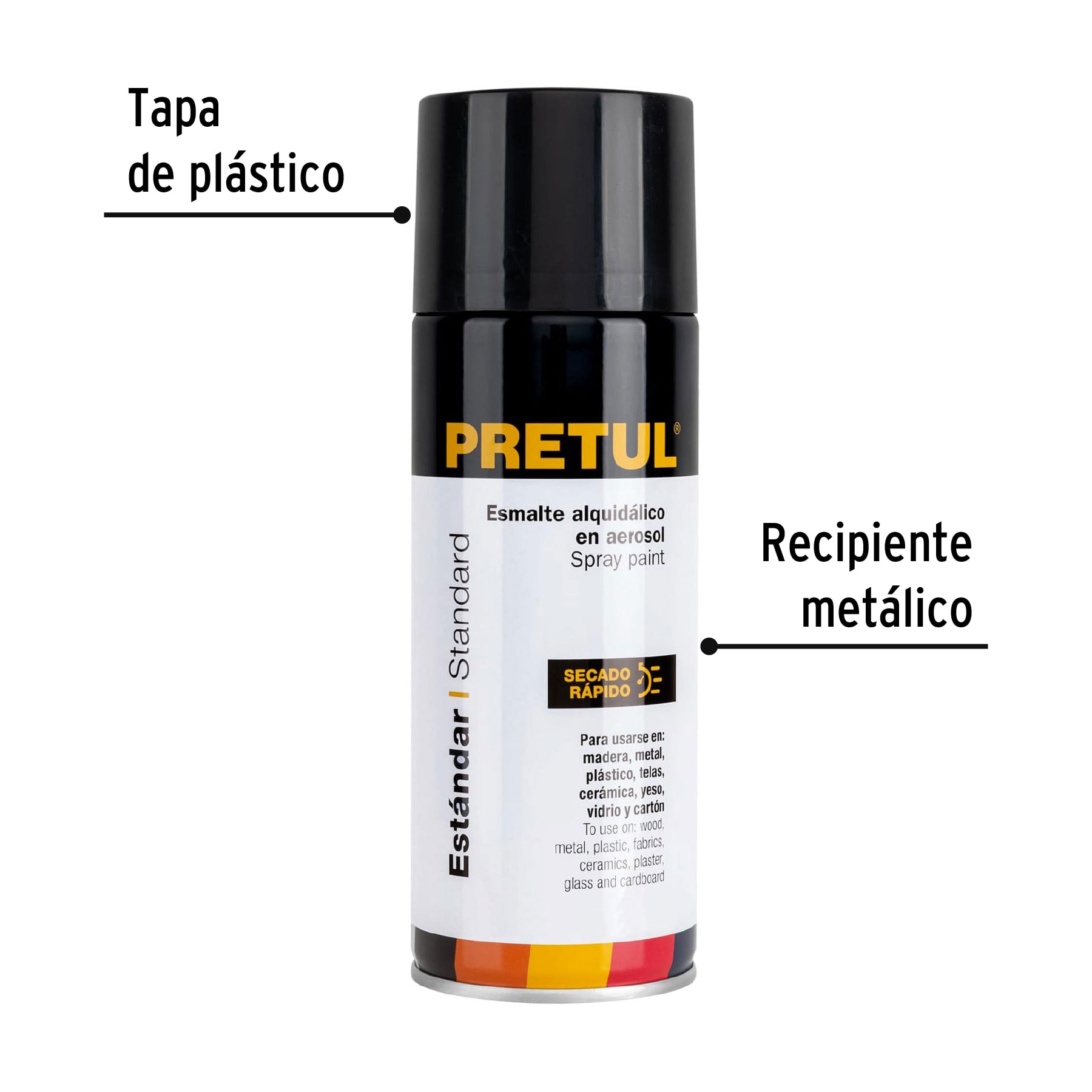 Pintura en Aerosol,negro Brillante, 400 Ml, Pretul - Image 5