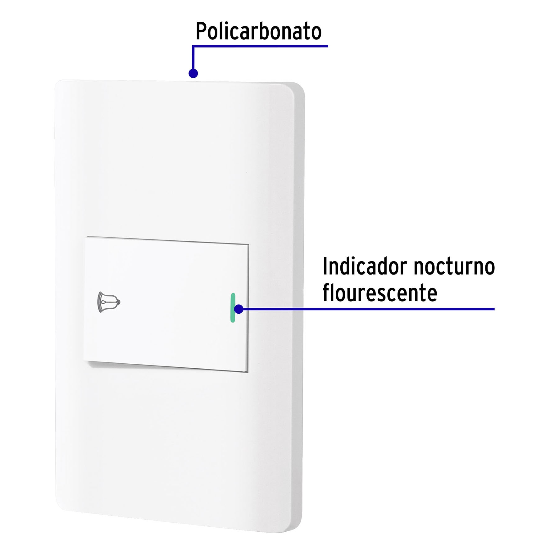 Placa Armada Blanca 1 Interruptor de Timbre 1.5 Md, Lisboa - Image 6