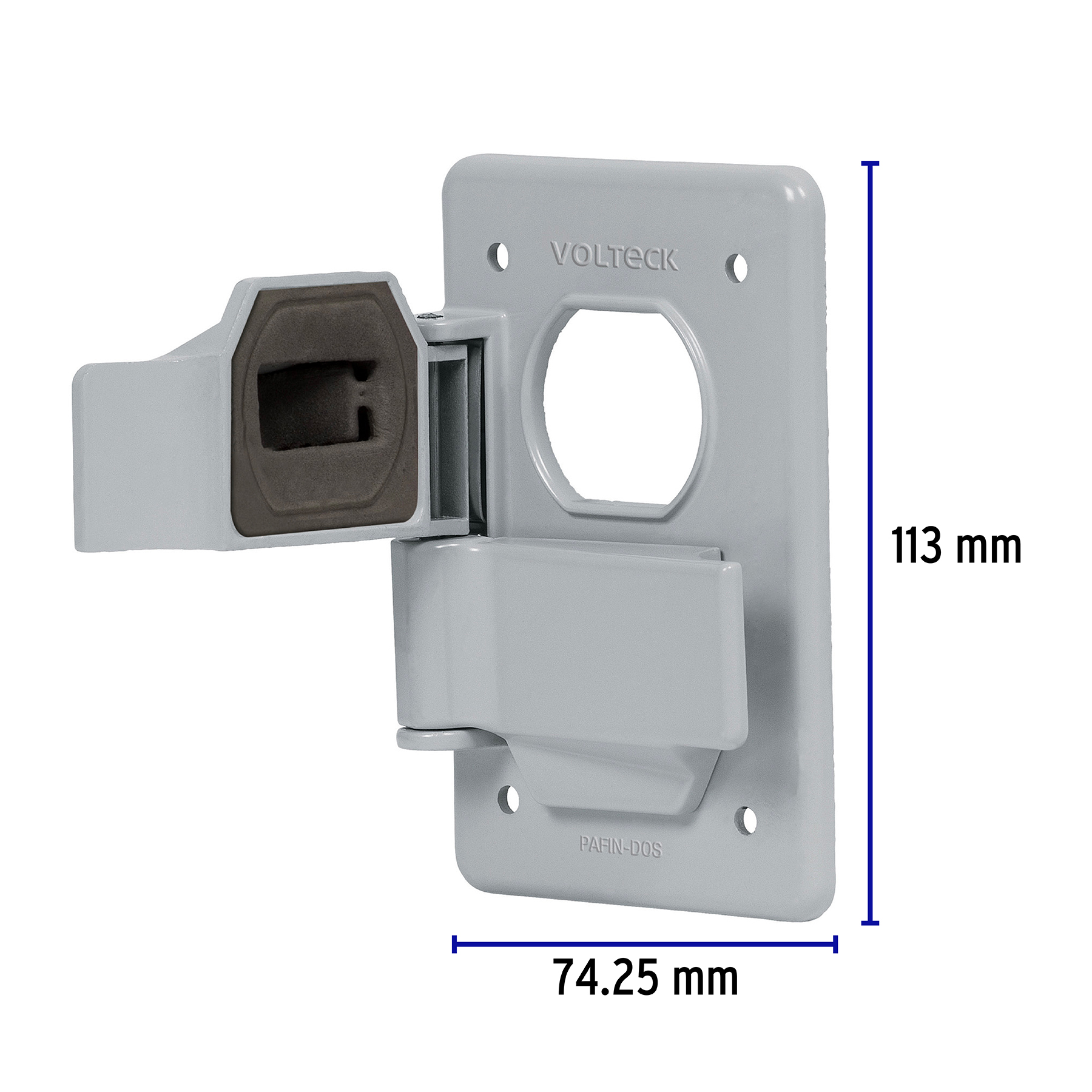 Placa Tipo Fs, con Cubierta, Doble, Sobreponer, Volteck - Image 4
