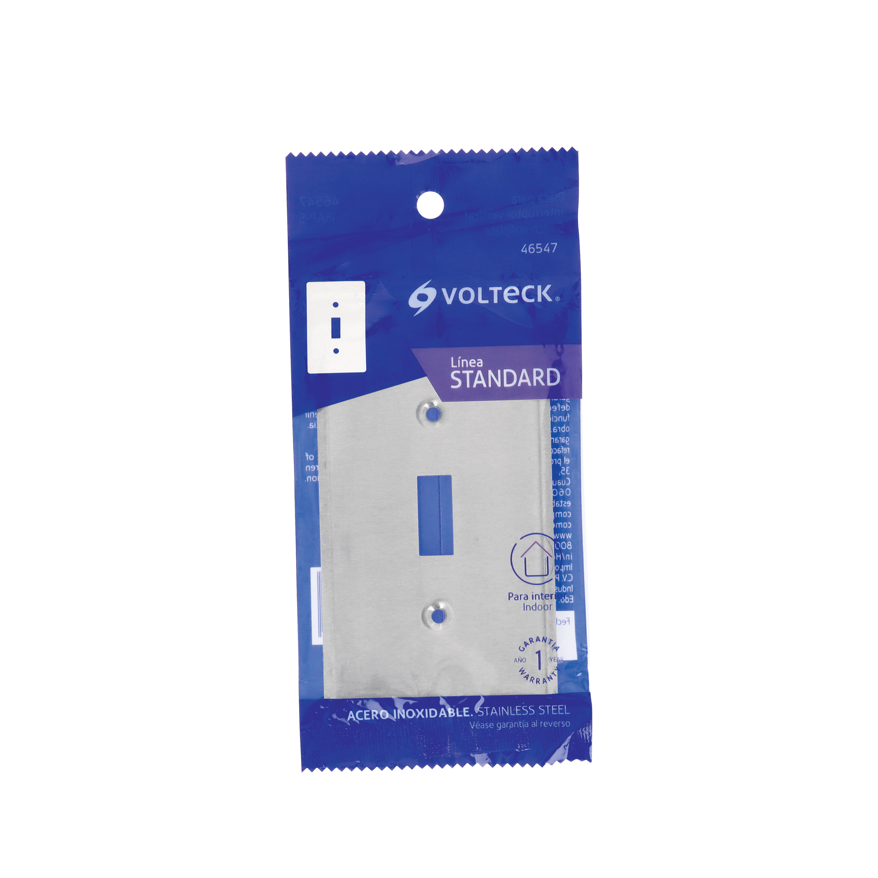 Placa de Acero Inox. para Interruptor Vertical, Standard - Image 5